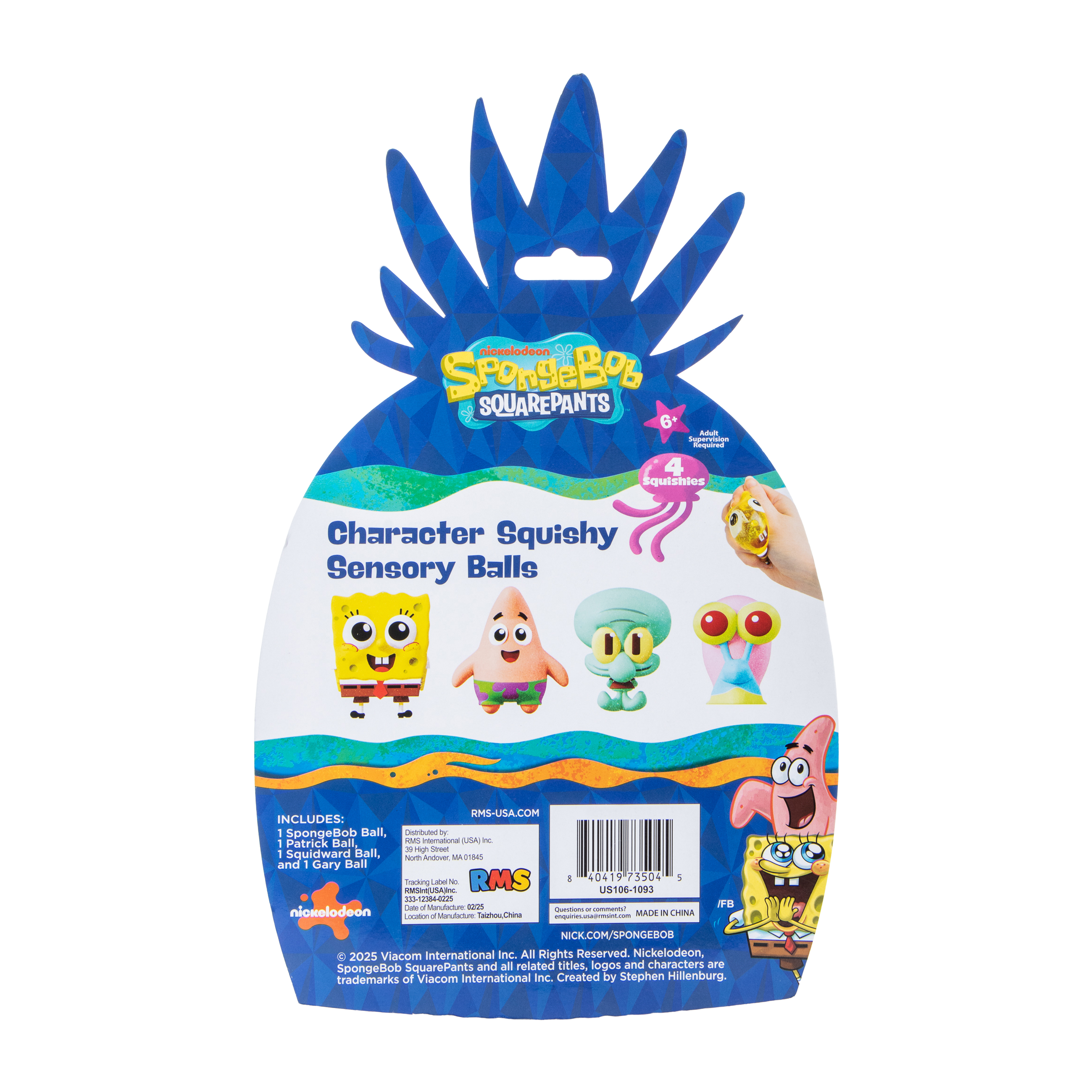 SpongeBob SquarePants™ Character Squishy Sensory Balls 4-Pack Set