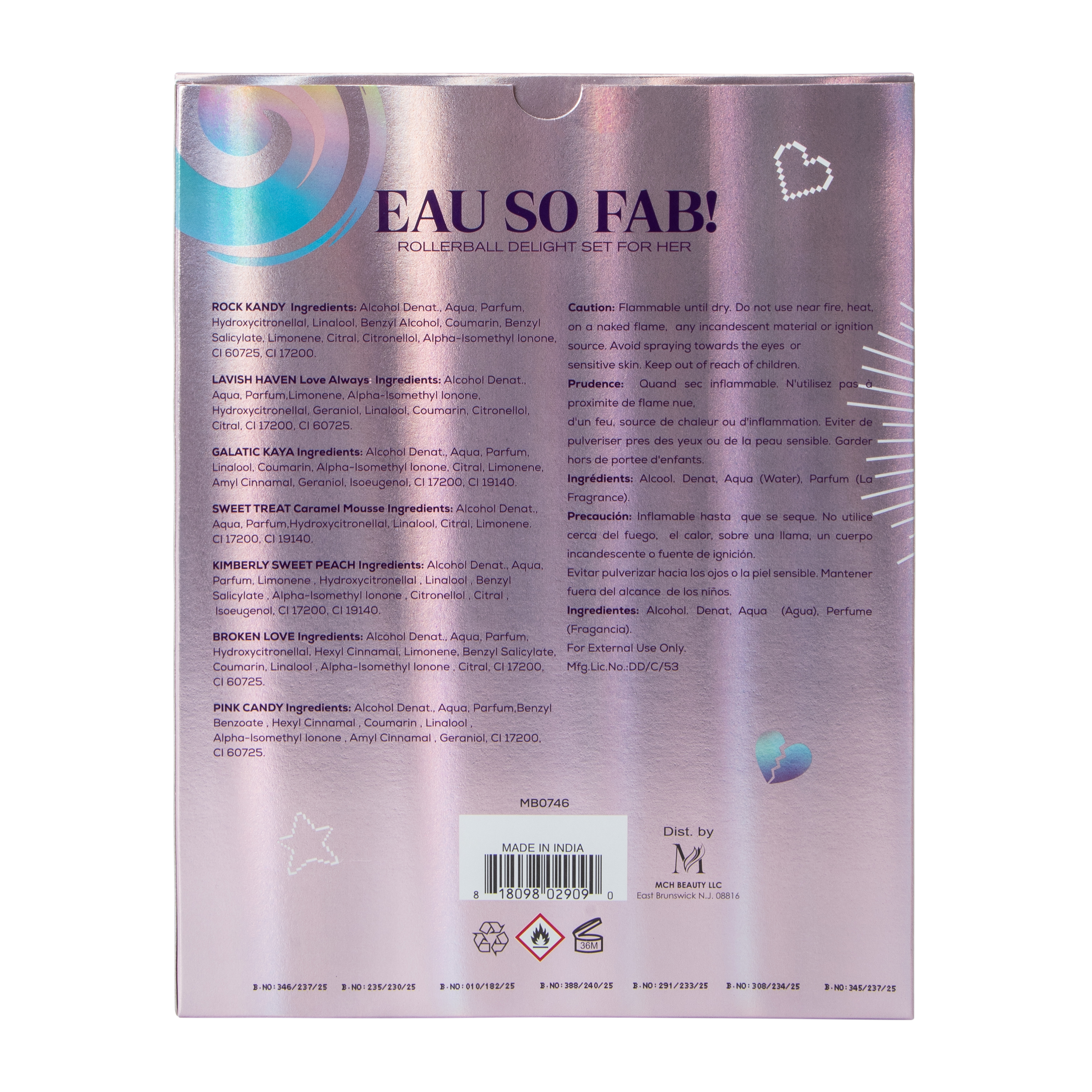 Eau So Fab! Rollerball Eau De Parfum Delight Set For Her 7-Pack