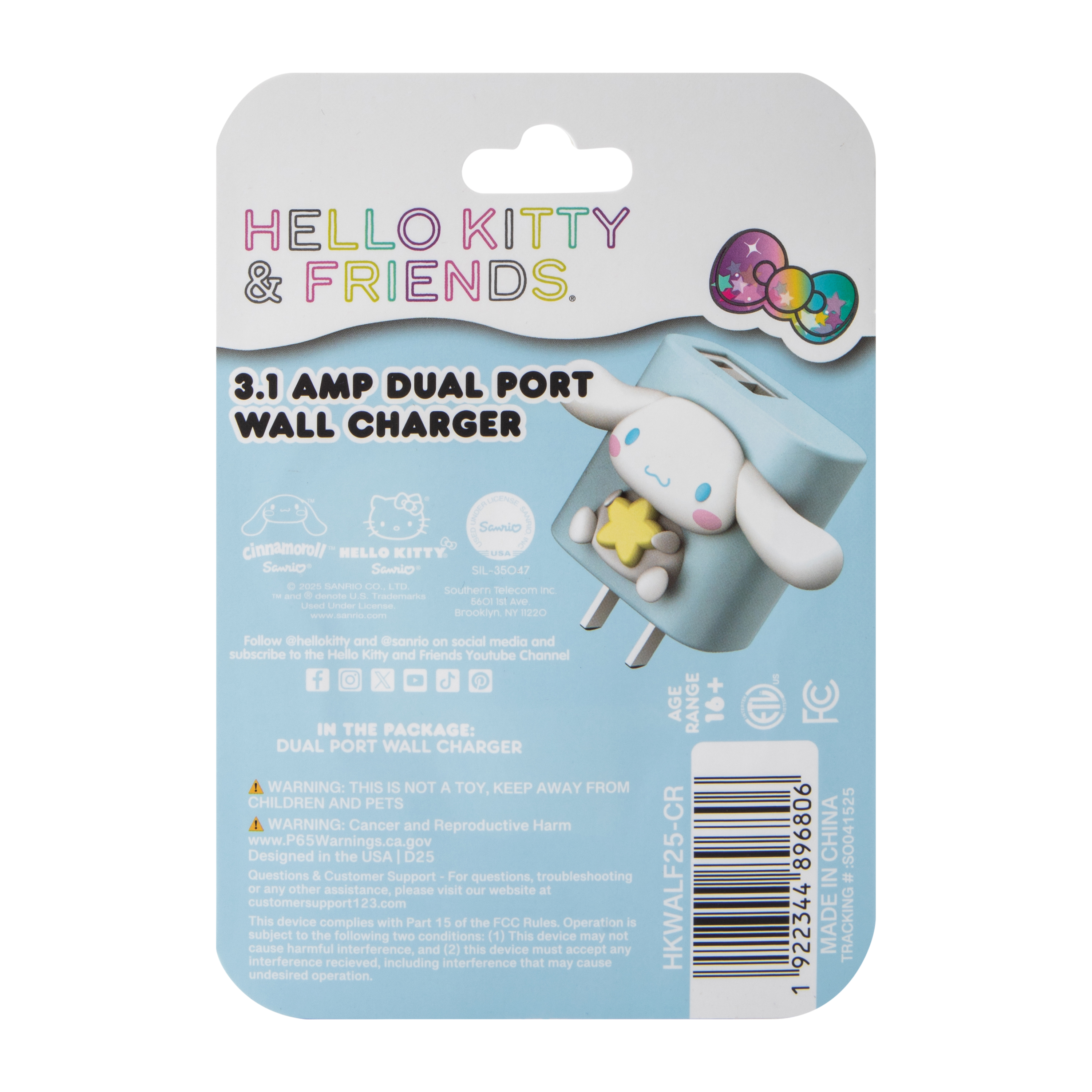 Hello Kitty And Friends® Dual Port 3.1Amp Wall Charger