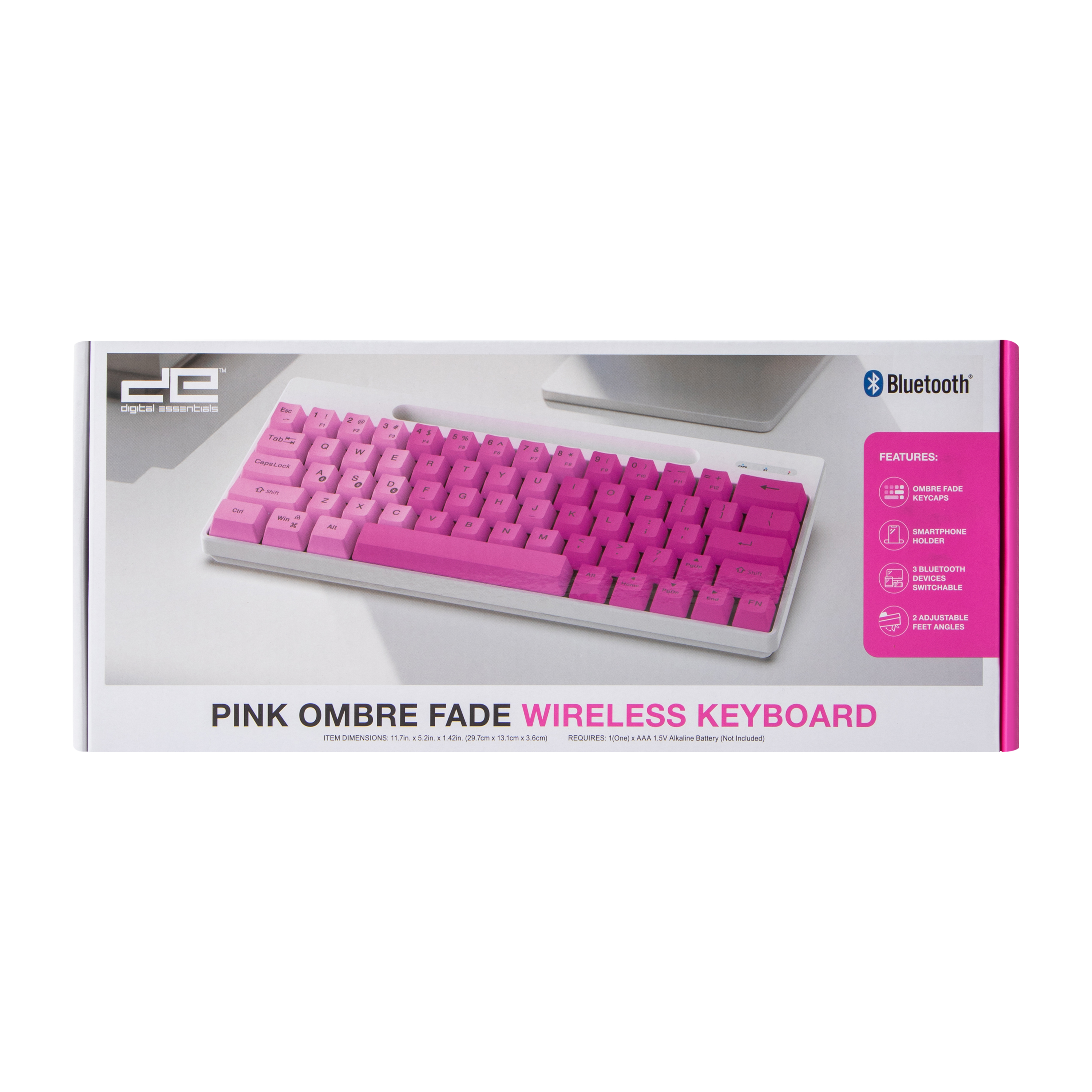 Digital Essentials™ Pink Ombre Fade Wireless Keyboard