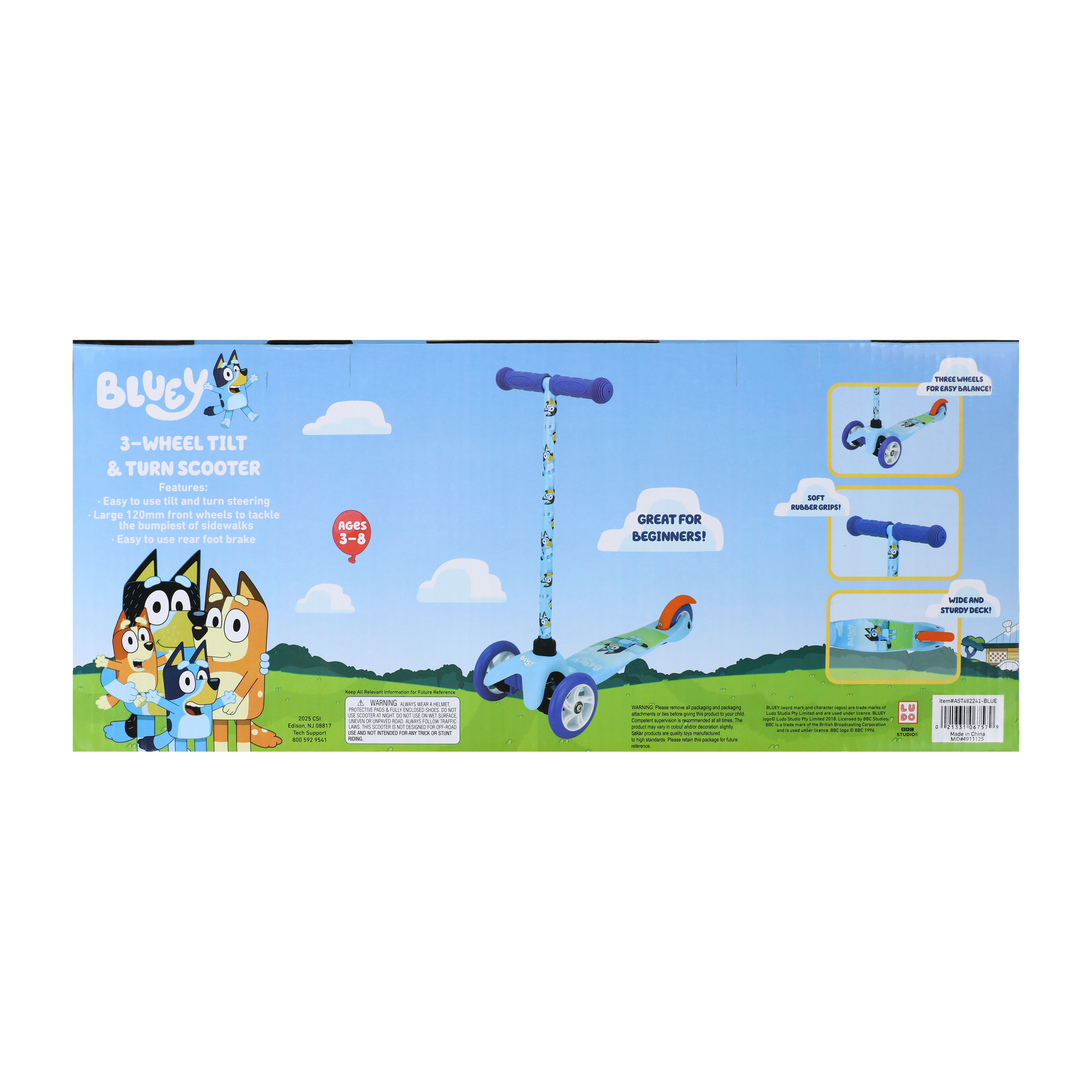 Bluey™ 3-Wheel Tilt & Turn Scooter