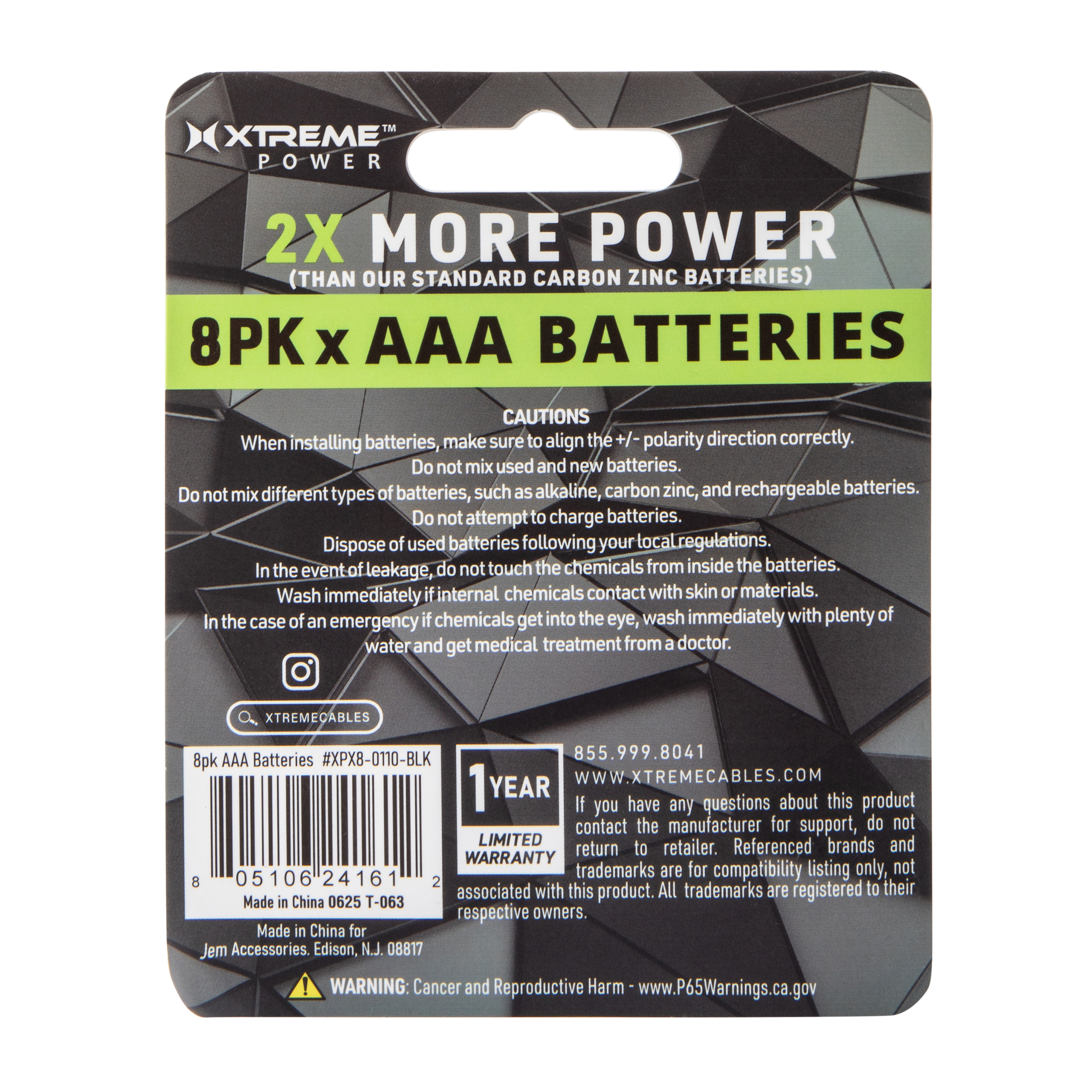 Xtreme Power™ AAA Batteries 8-Pack