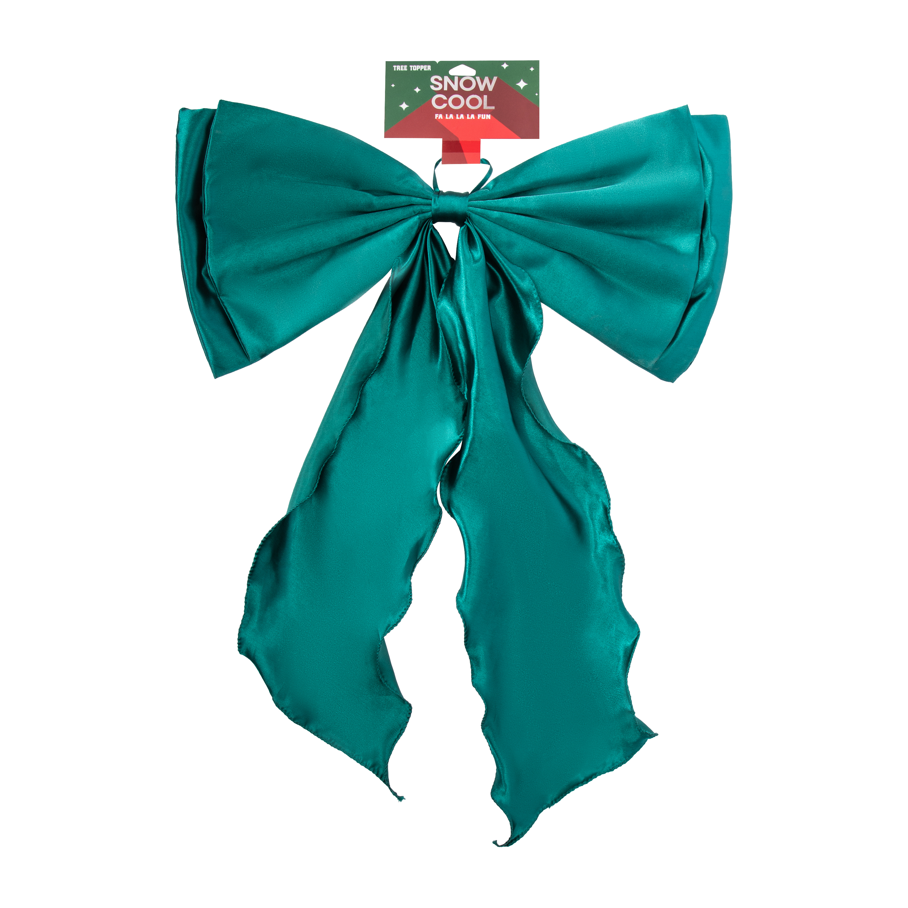 Christmas Snow Cool Bow Tree Topper