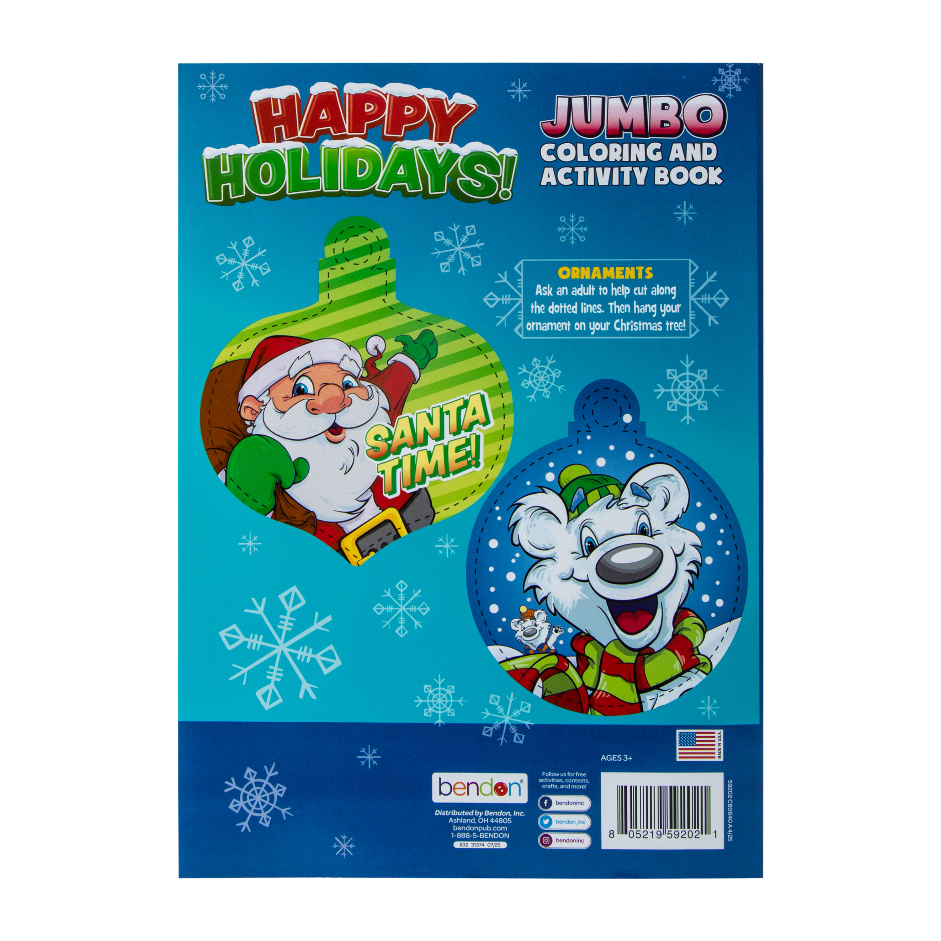 Happy Holidays Jumbo Coloring And Activity Book
