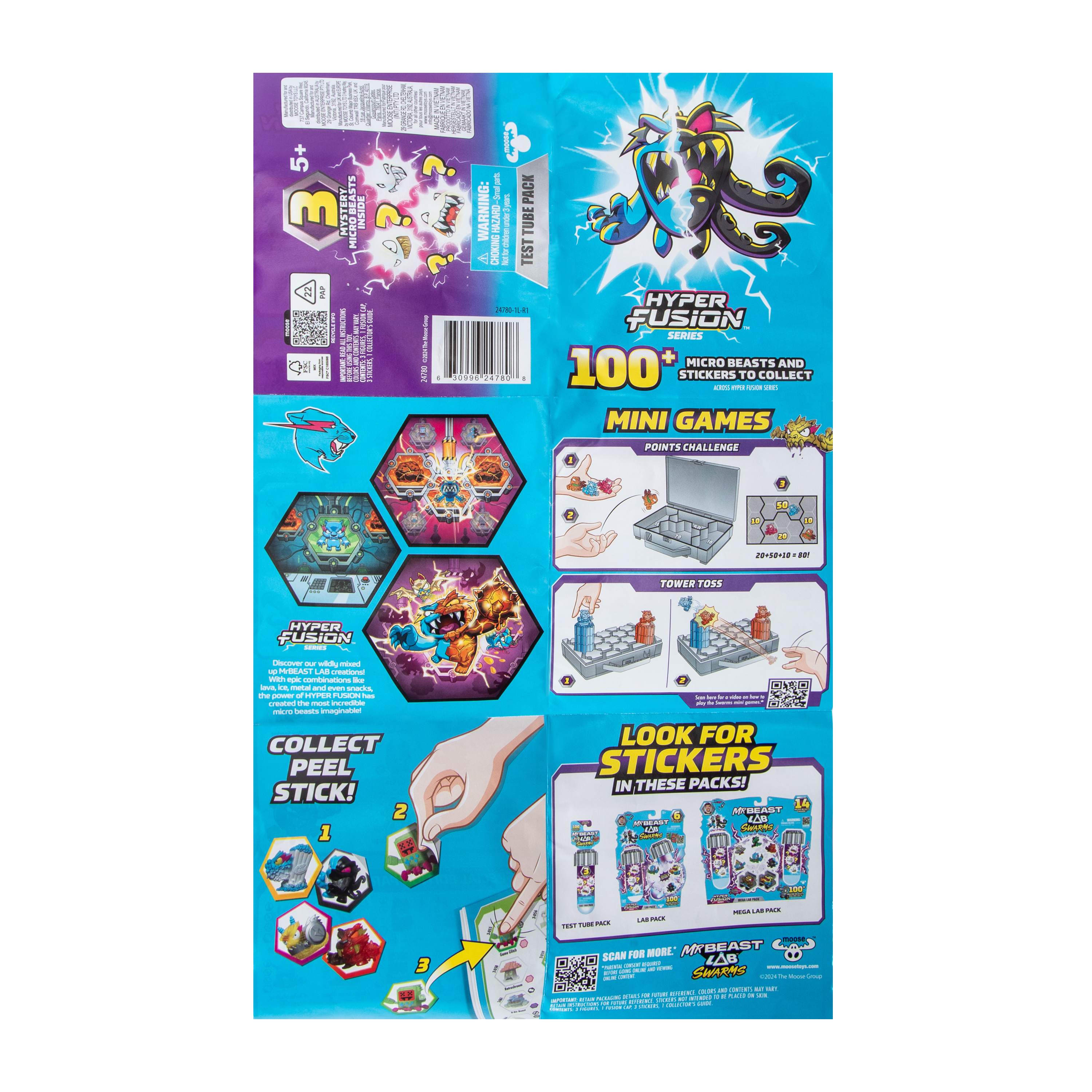 Mr Beast Lab™ Swarms Mystery Micro Beasts Test Tube Pack (Styles May Vary)