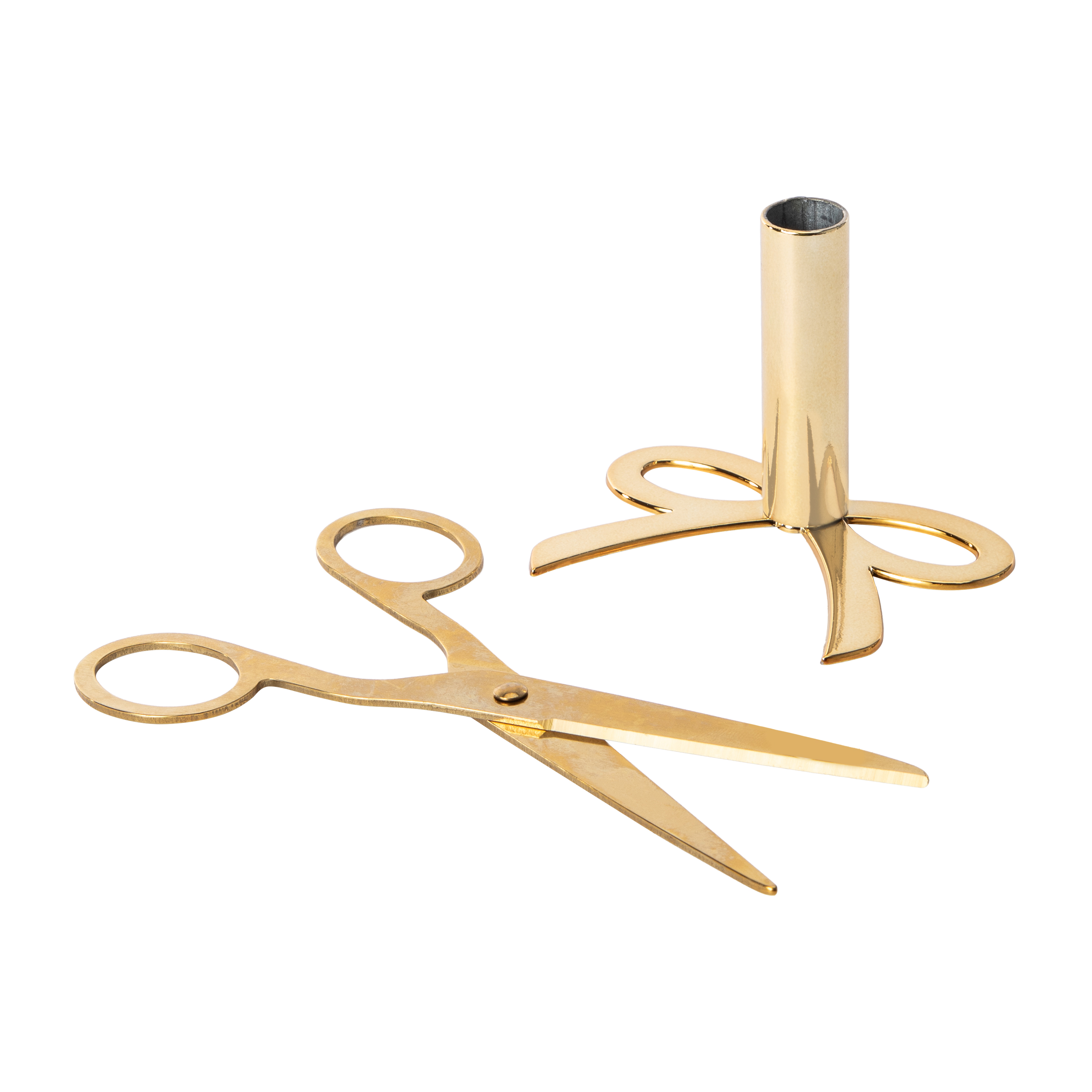 Gold Scissors And Holder Set