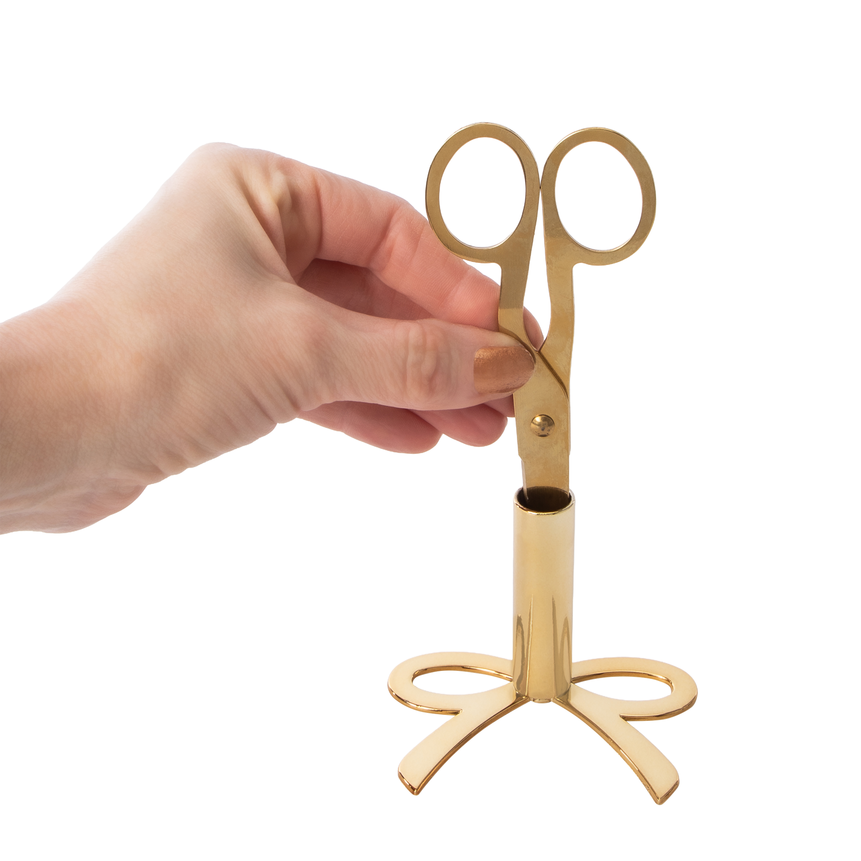 Gold Scissors And Holder Set