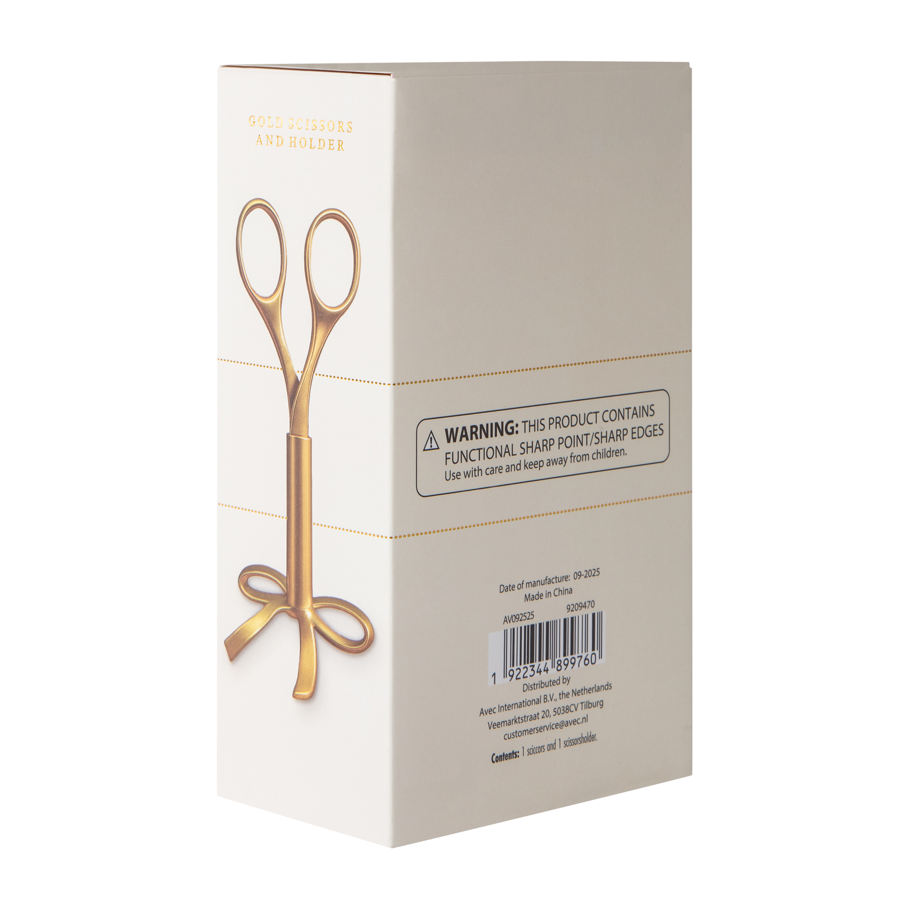Gold Scissors And Holder Set