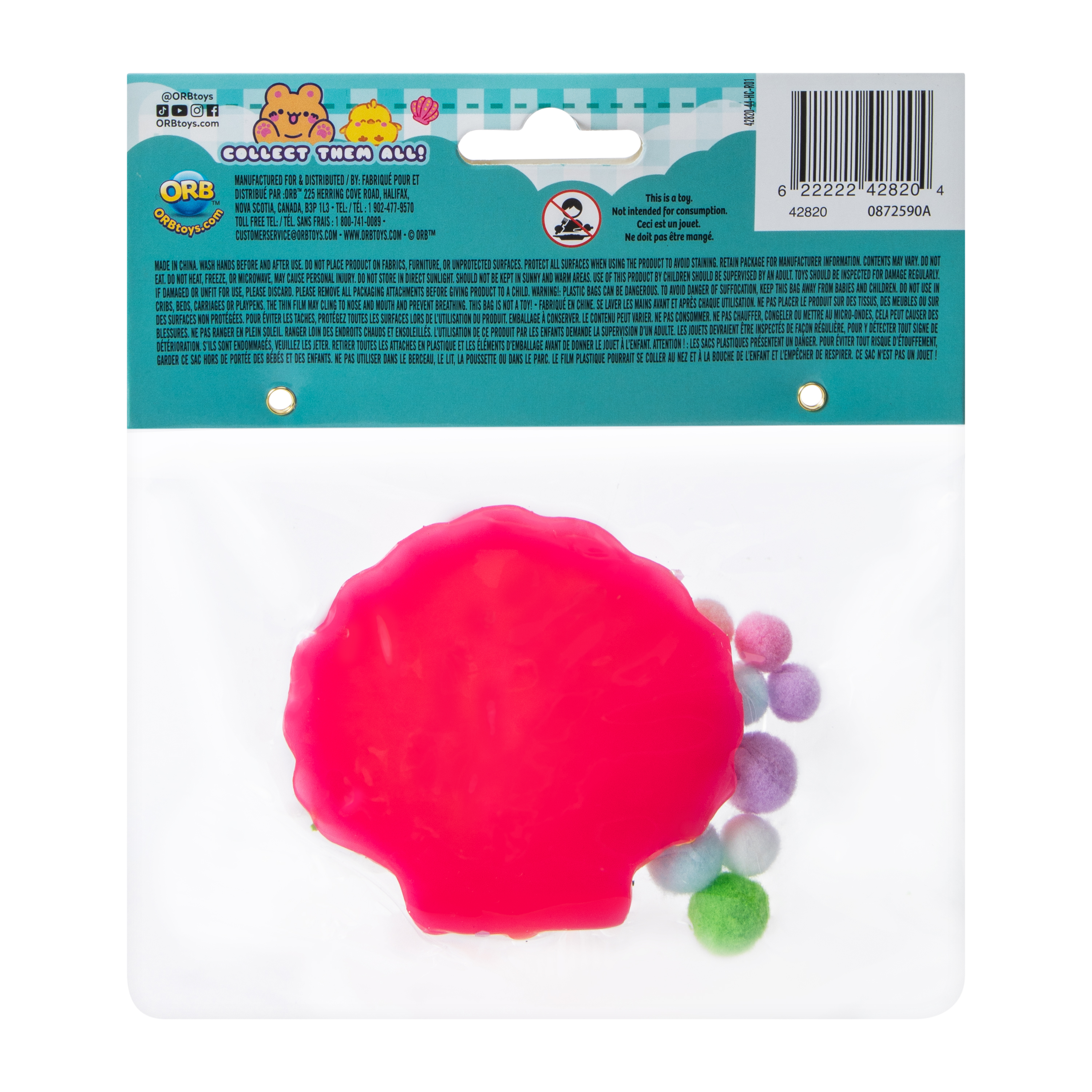 ORB Curiosities® Taba-licious Seashells Squish Toy (Styles May Vary)