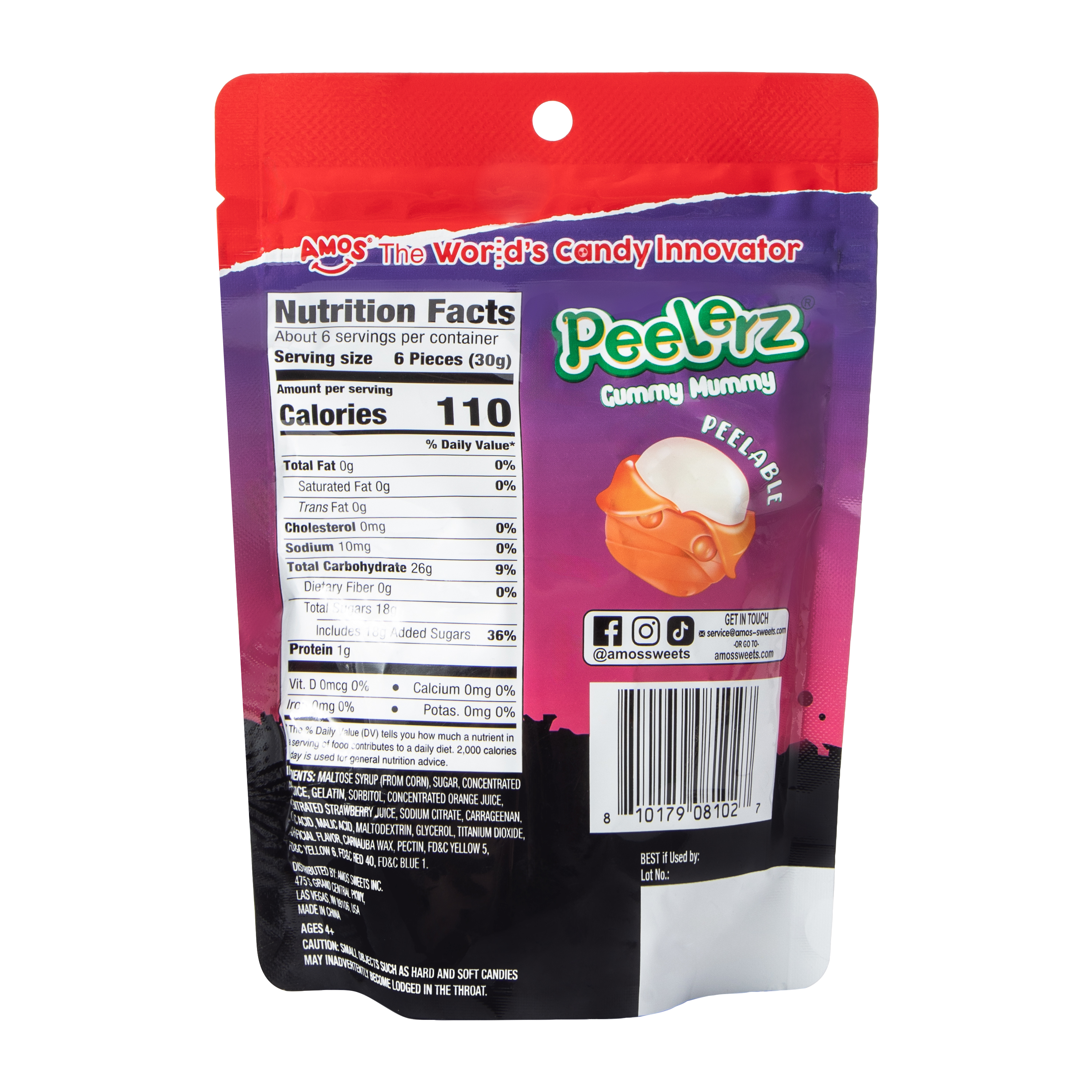 Amos® Peelerz® Gummy Mummy 6oz