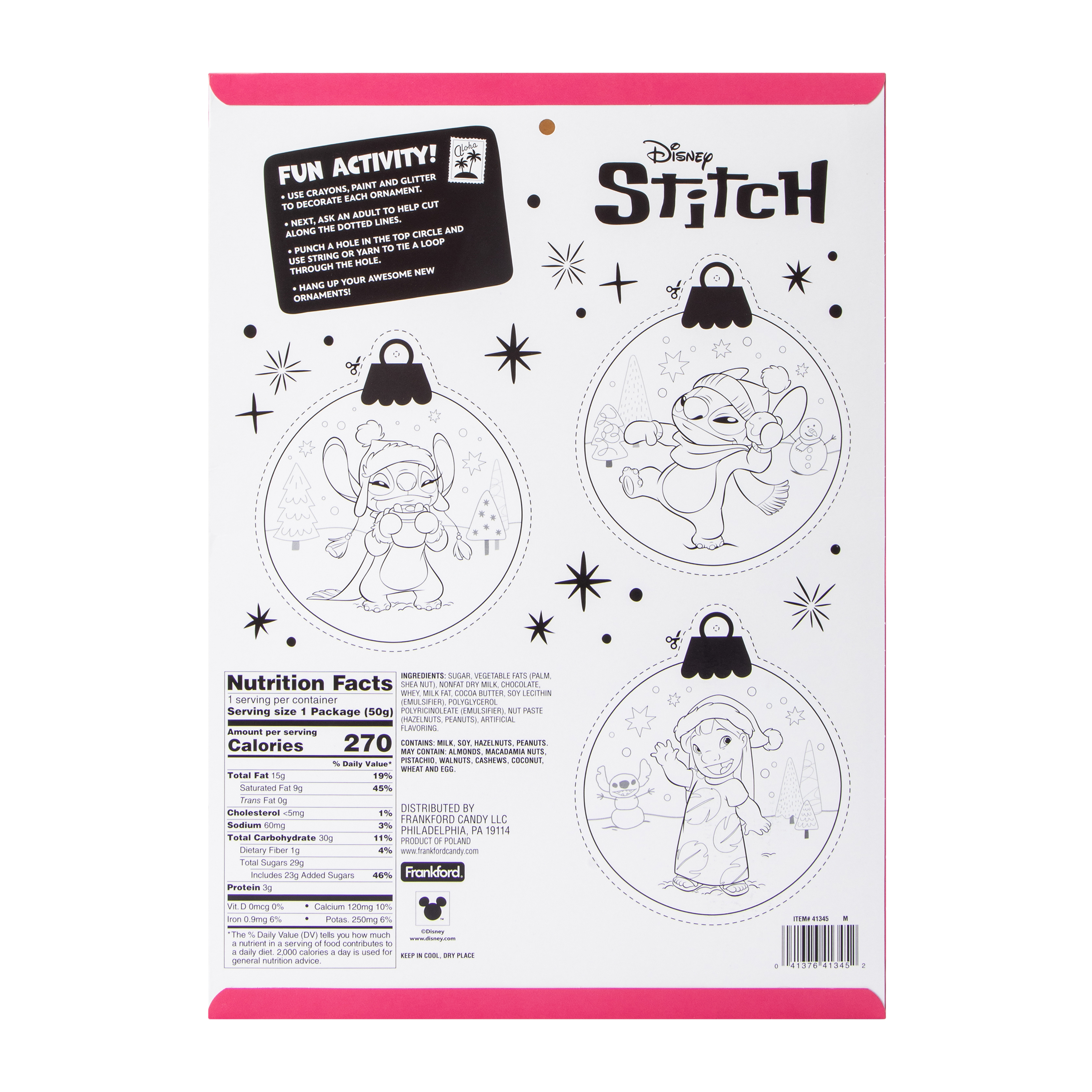 Disney Stitch Merry Stitchmas Holiday Countdown Calendar 1.76oz
