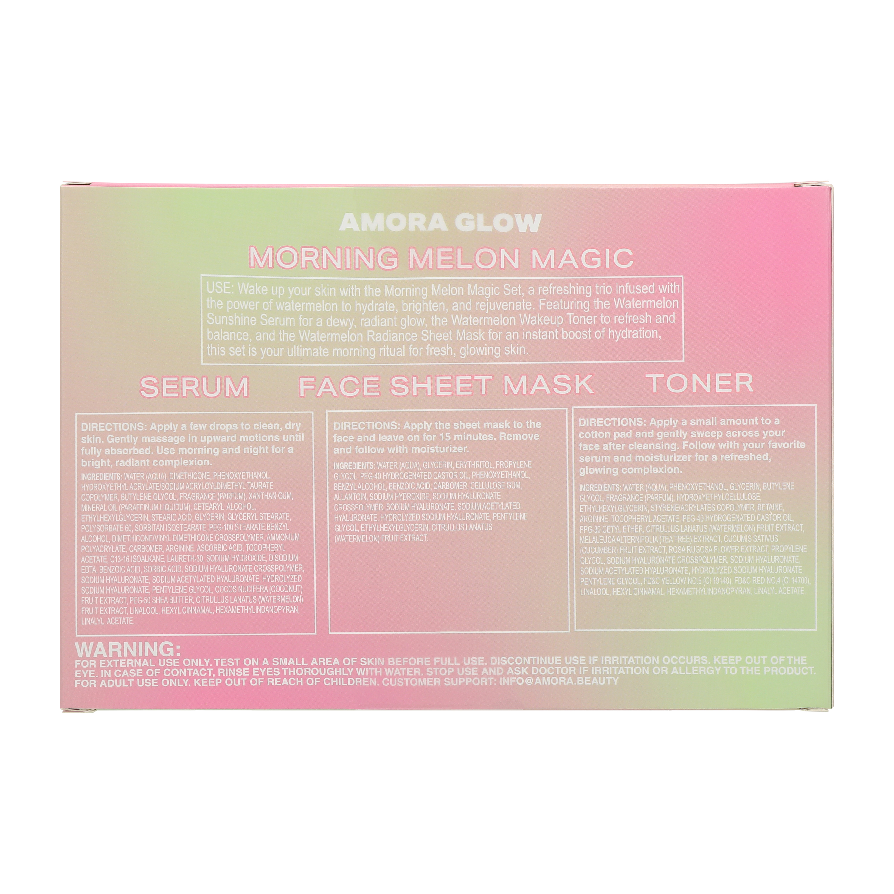 Amora Glow Morning Melon Magic Set