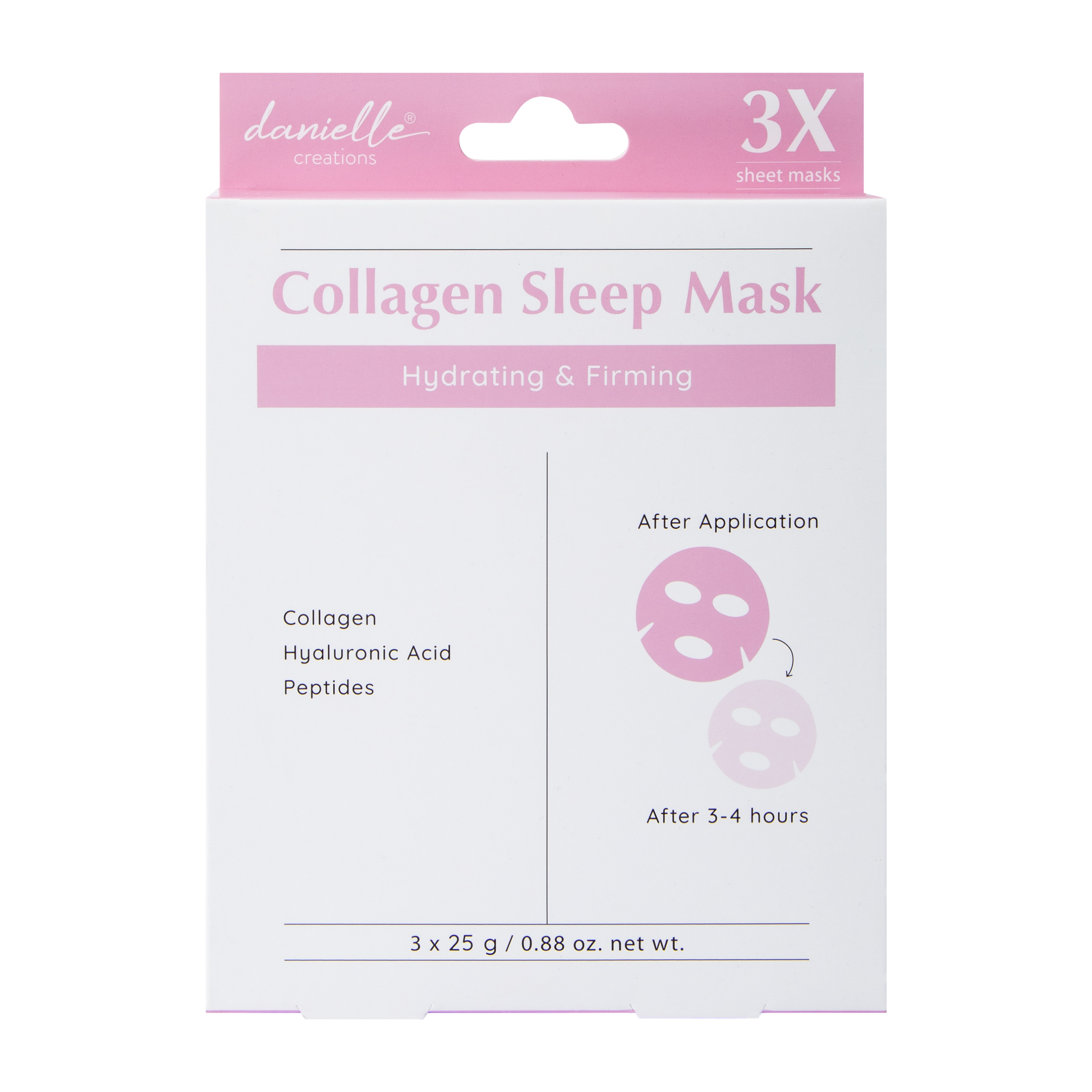Danielle Creations® Collagen Sleep Mask 3-Pack