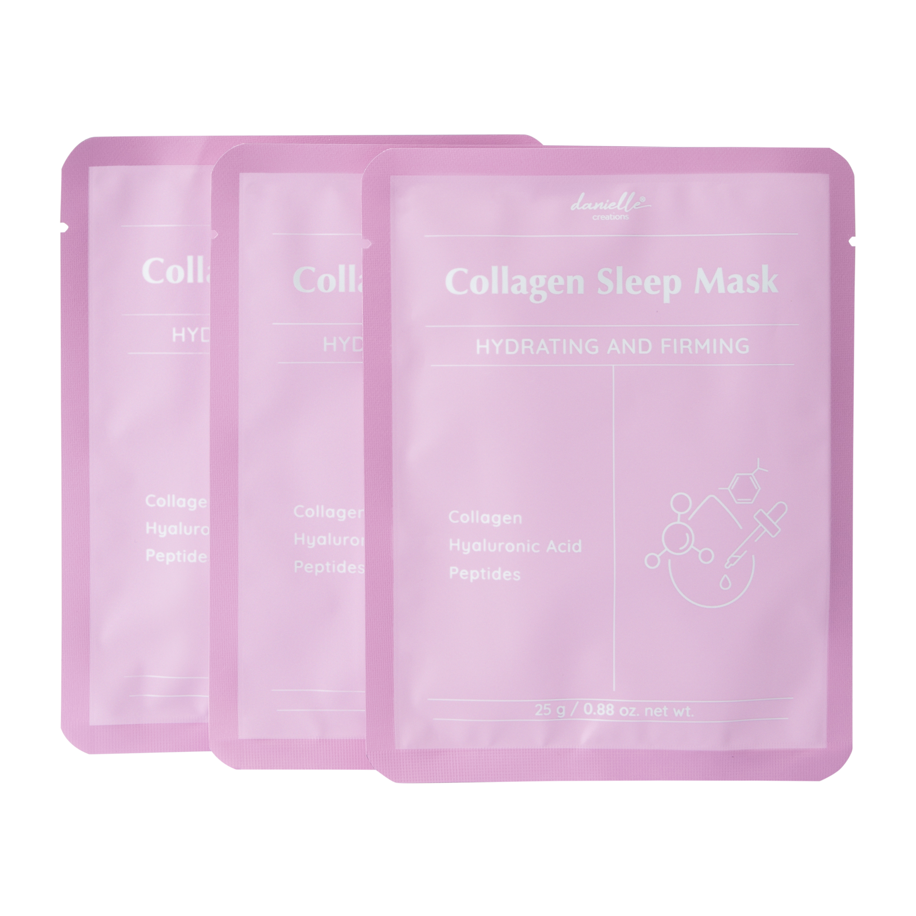 Danielle Creations® Collagen Sleep Mask 3-Pack