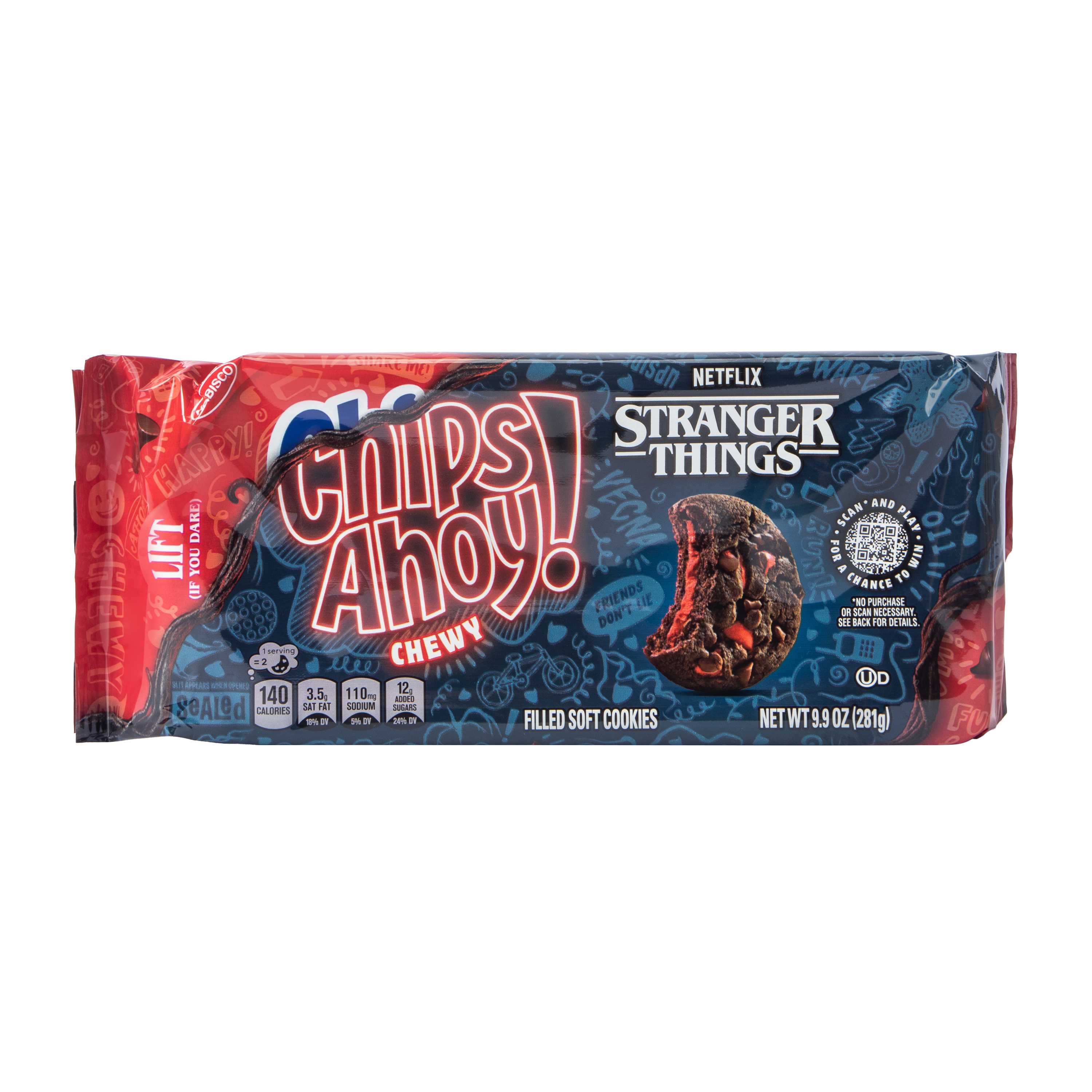 Chips Ahoy! Chewy Netflix Stranger Things Filled Soft Cookies 9.9oz