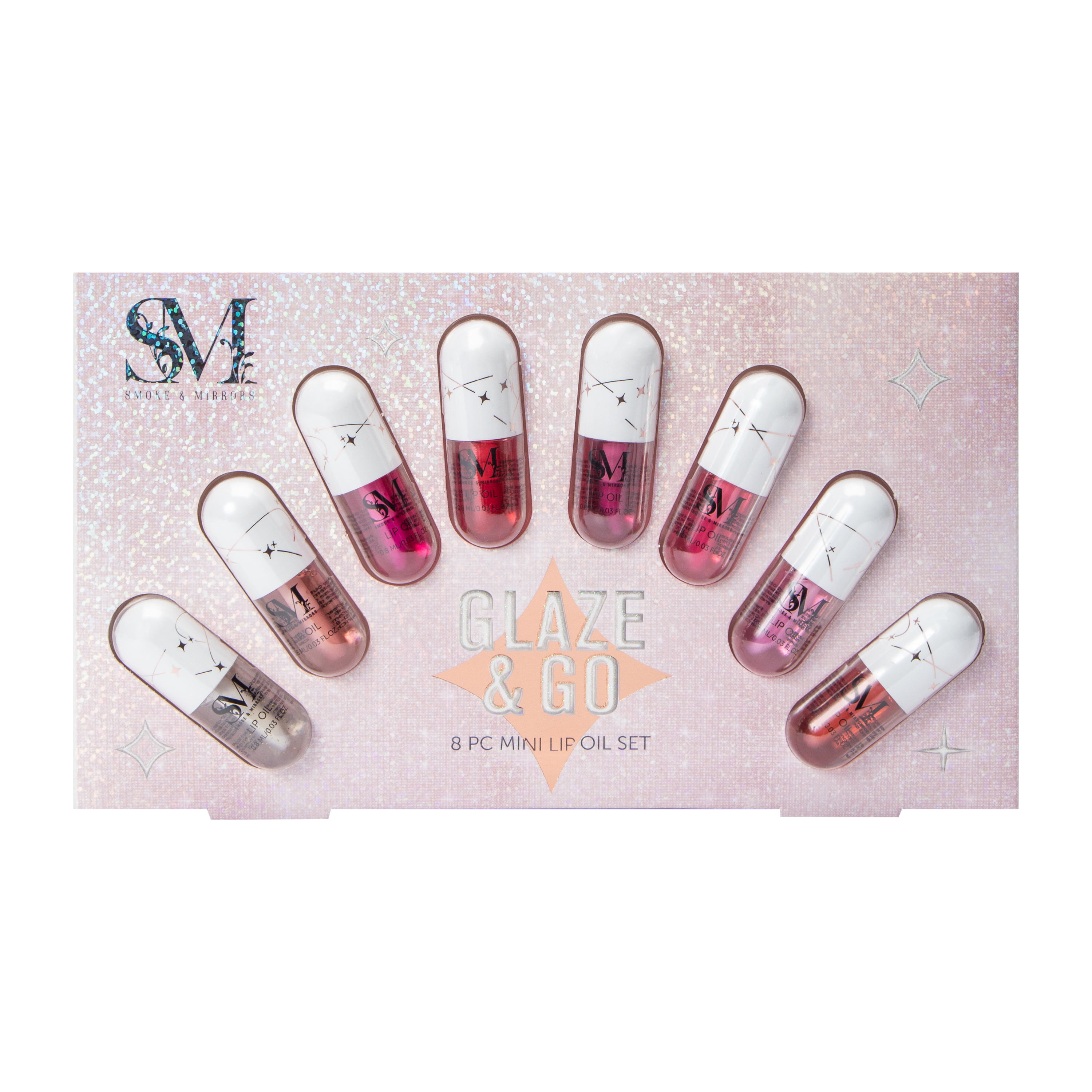 Smoke & Mirrors Glaze & Go Mini Lip Oil Set 8-Count
