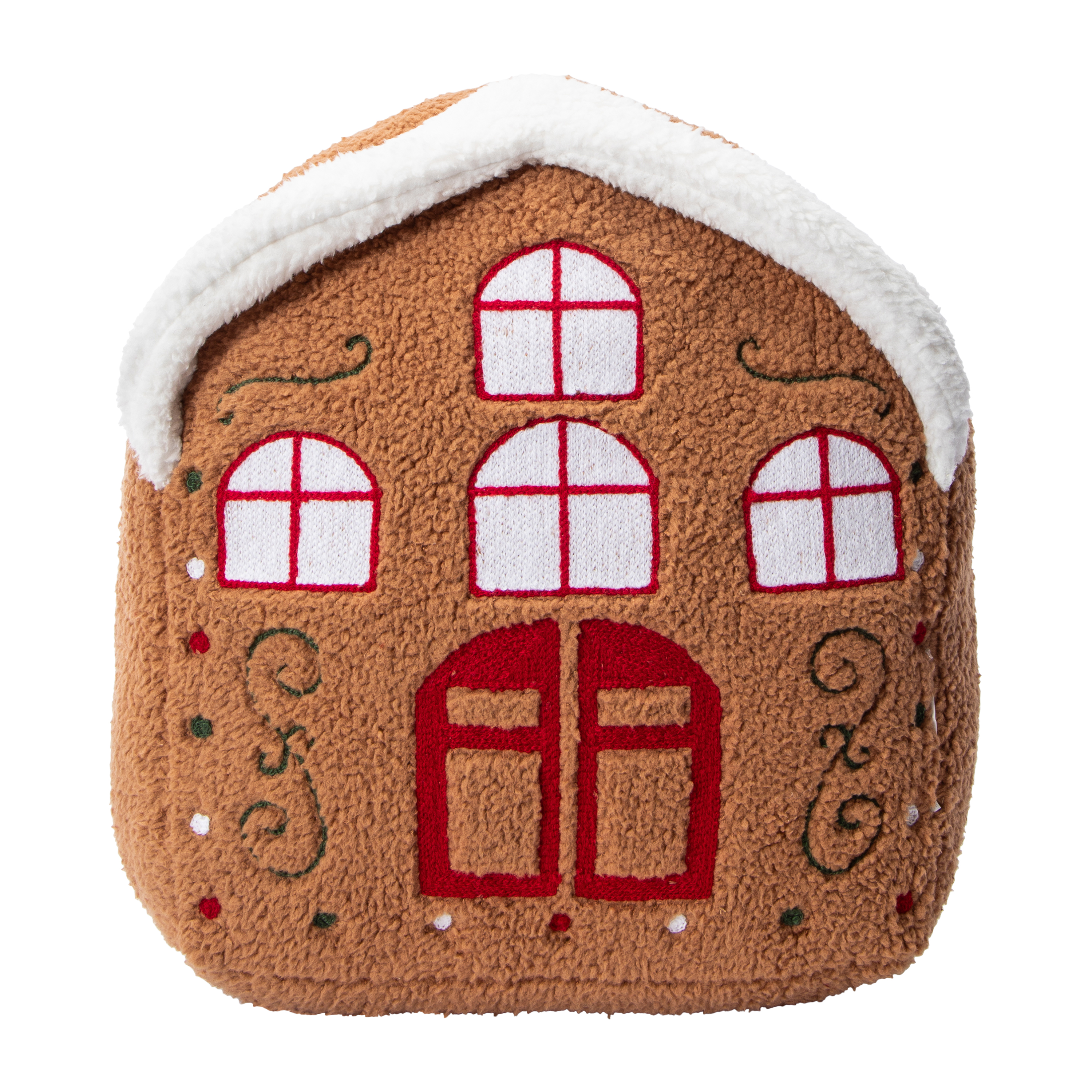 Christmas Snow Cool Gingerbread House Plush Pillow