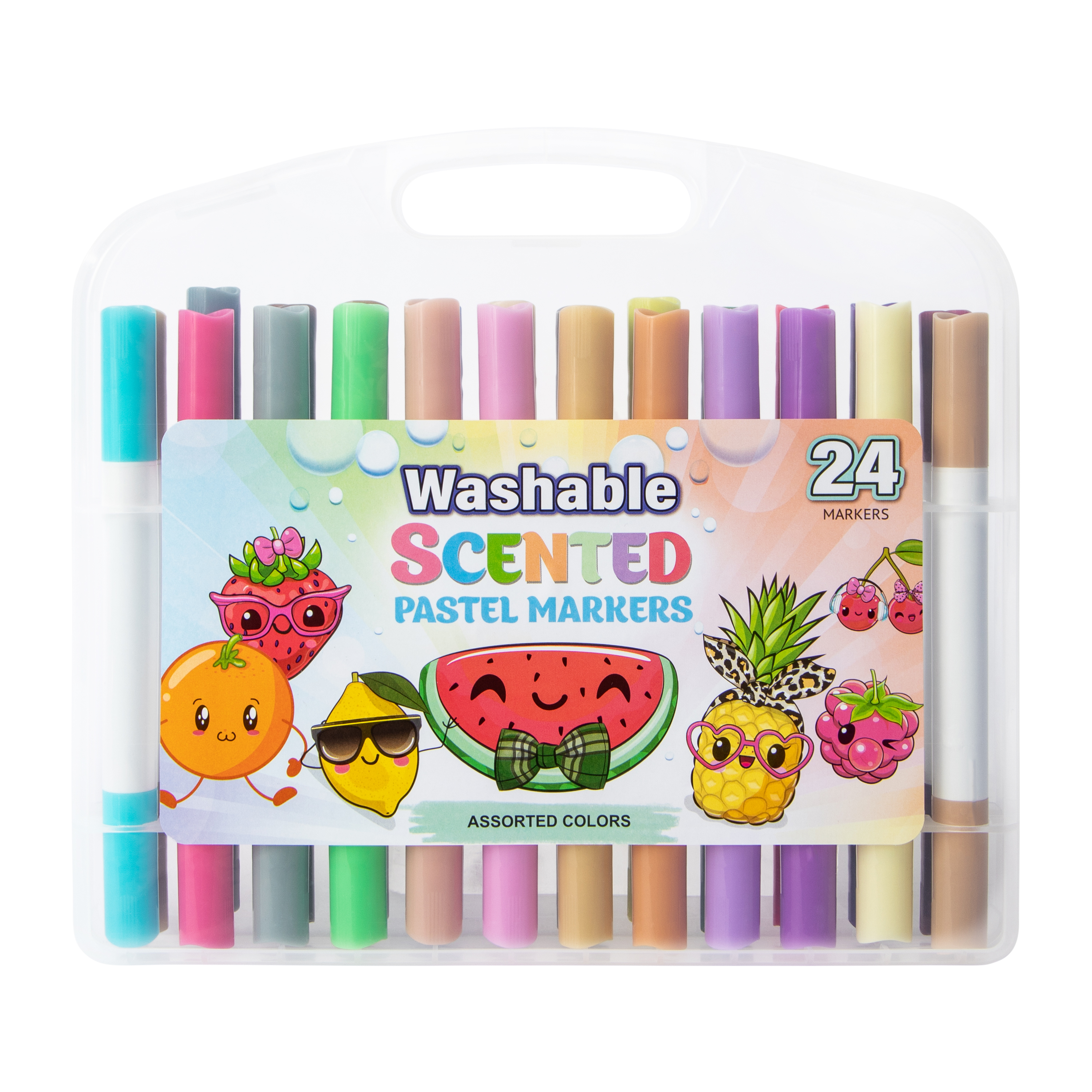 Washable Scented Pastel Markers 24-Count