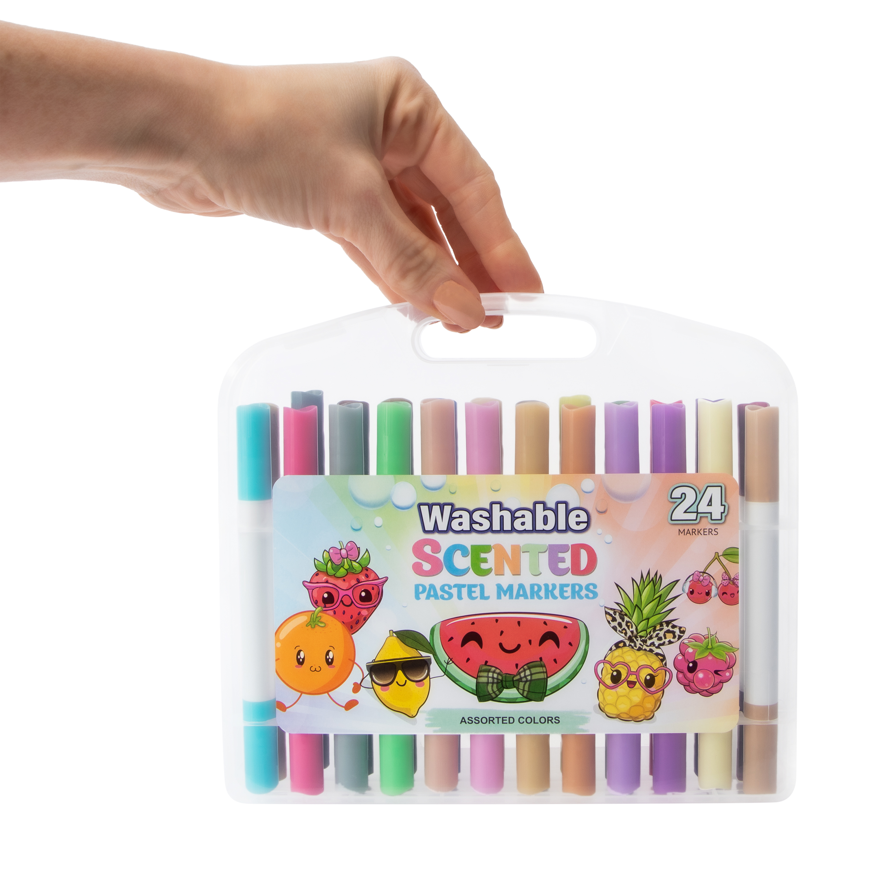 Washable Scented Pastel Markers 24-Count