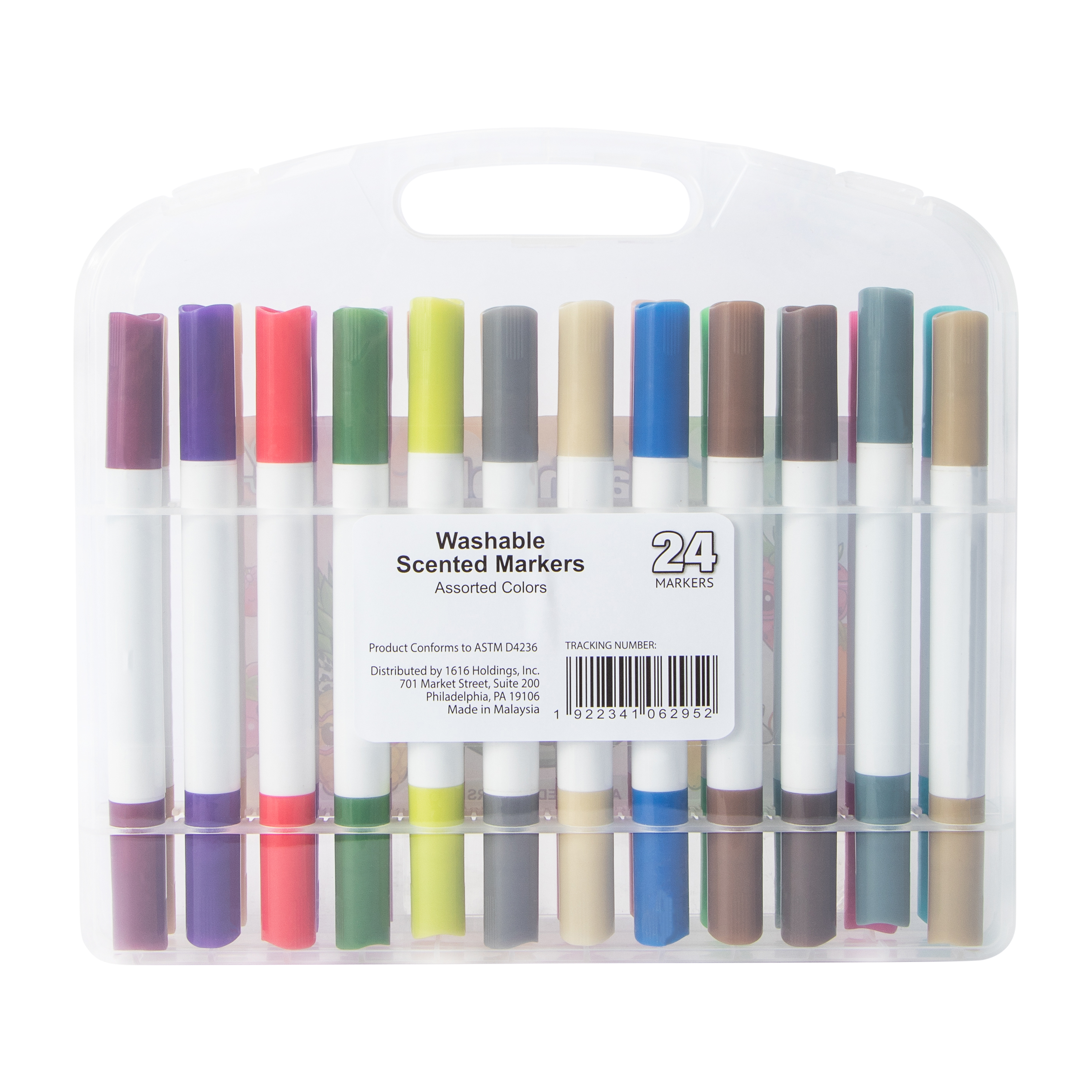 Washable Scented Pastel Markers 24-Count