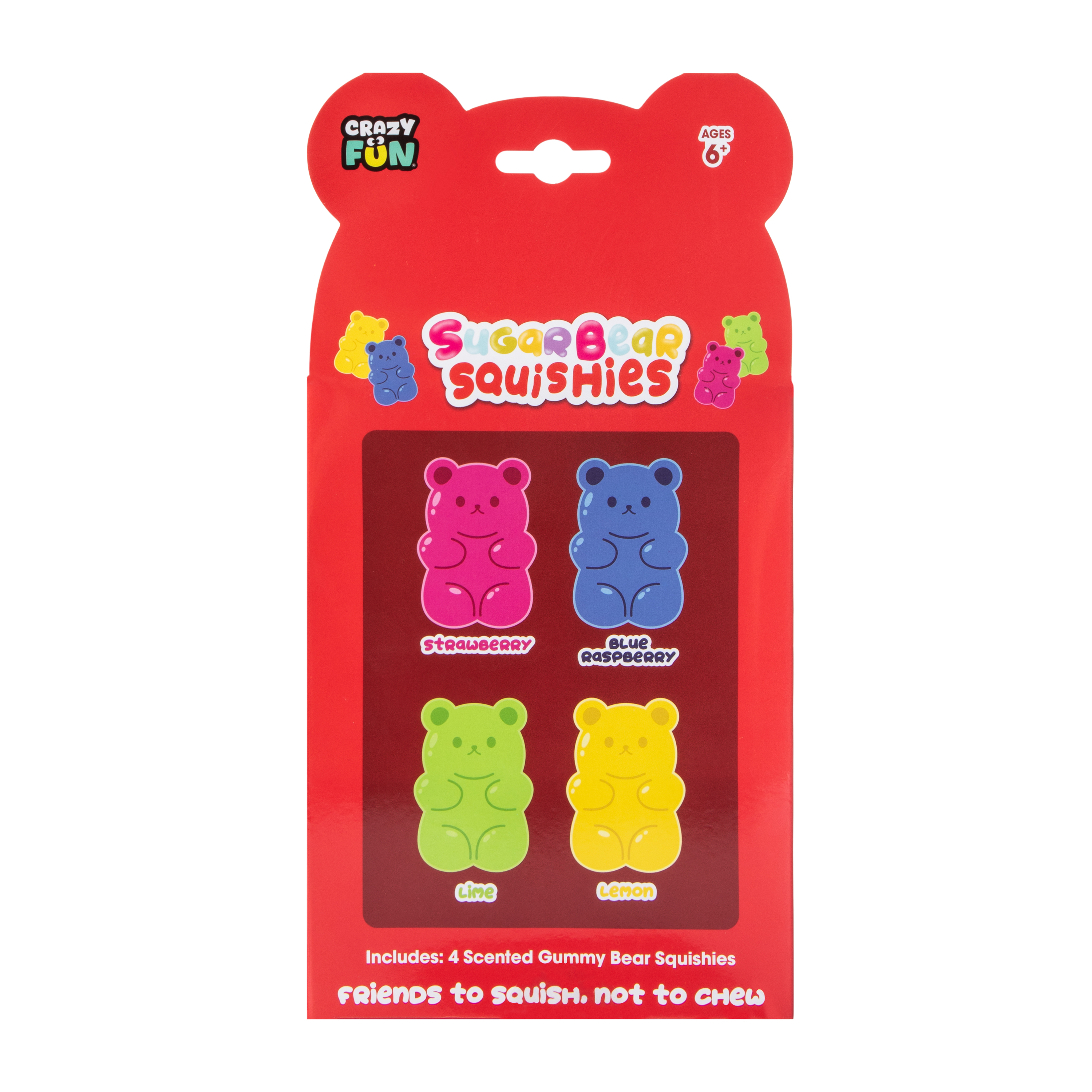 Crazy Fun® Sugar Bear Squishies Set 4-Pack