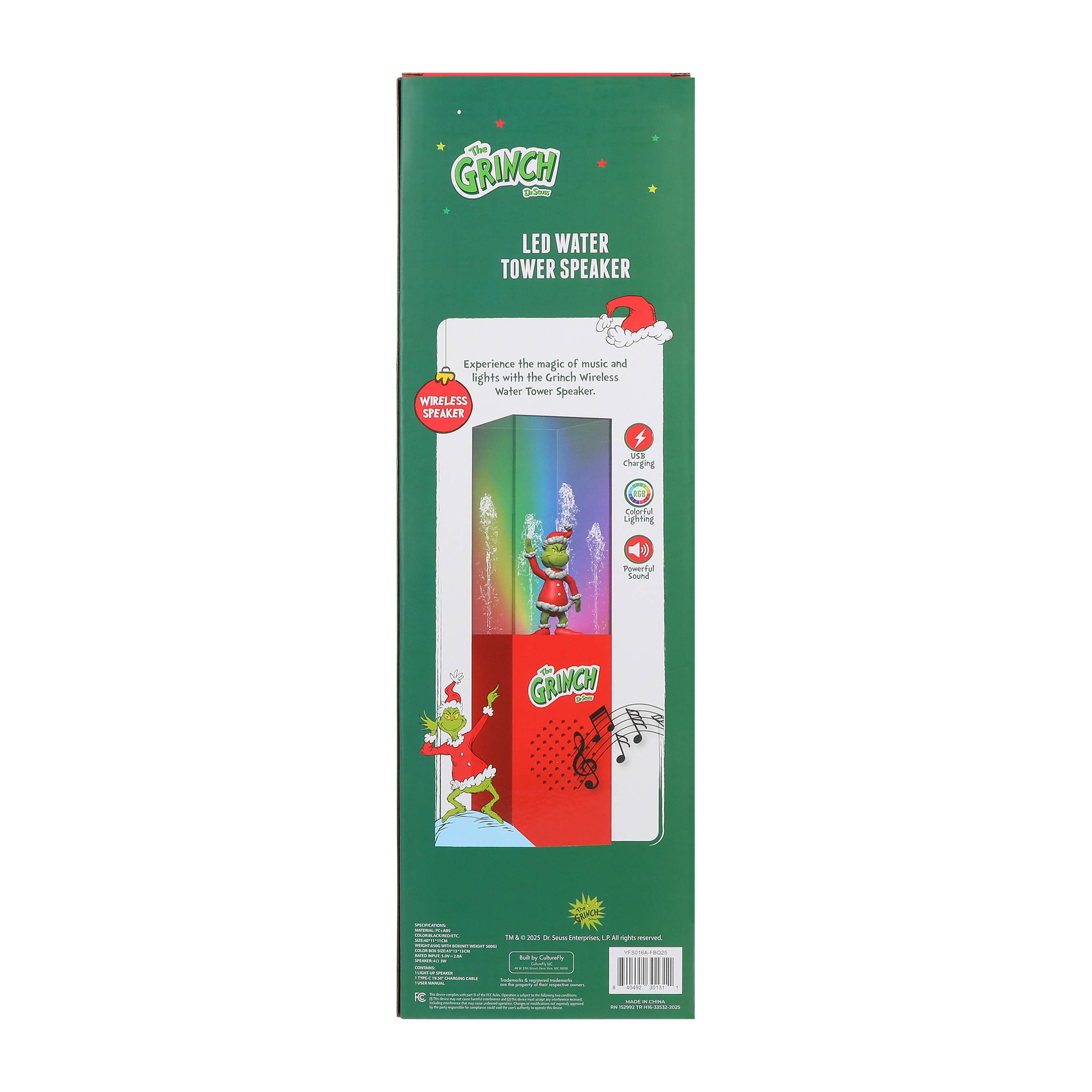 The Grinch™ Dr. Seuss™ LED Water Tower Speaker