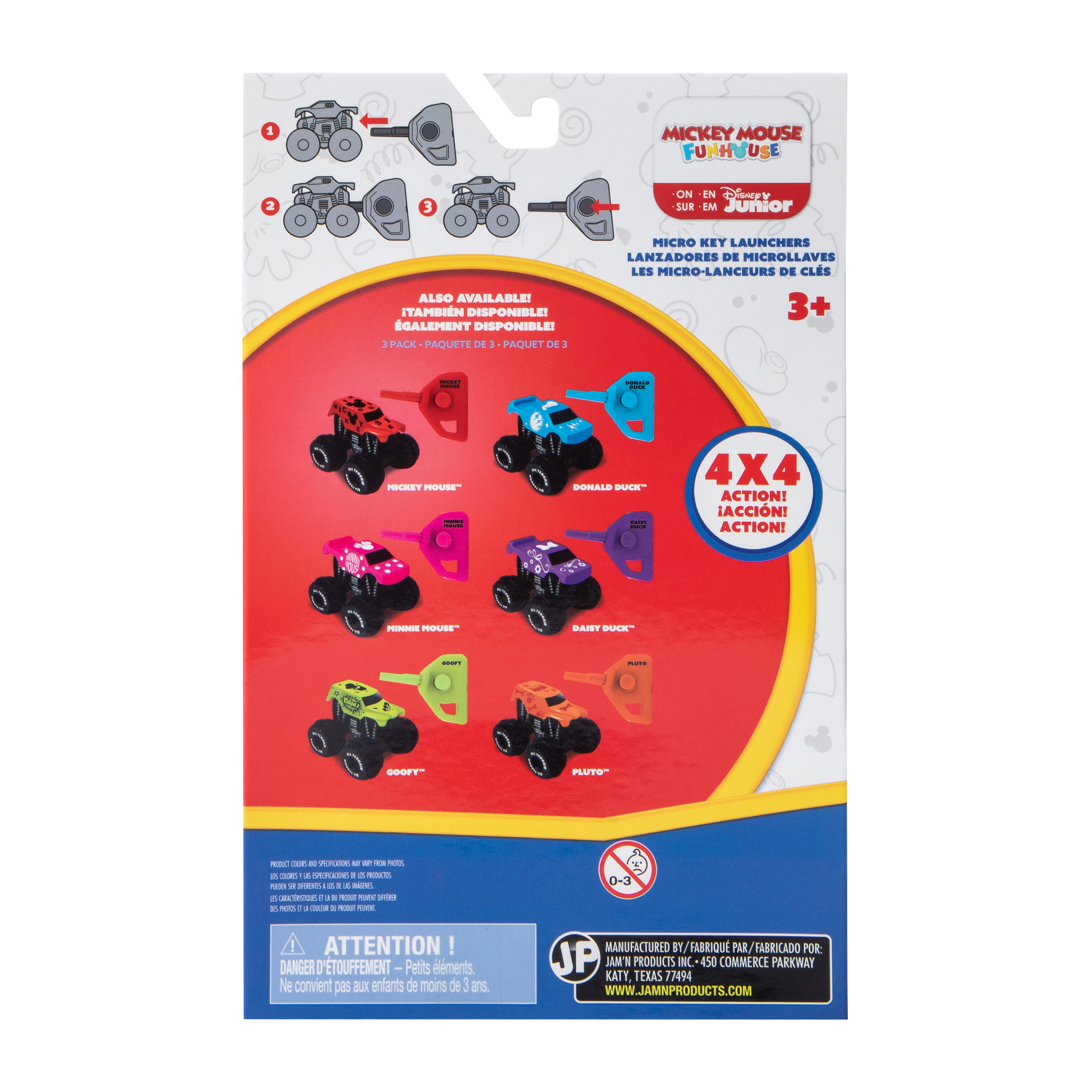 Disney Junior Mickey Micro Key Launchers 3-Pack (Styles May Vary)