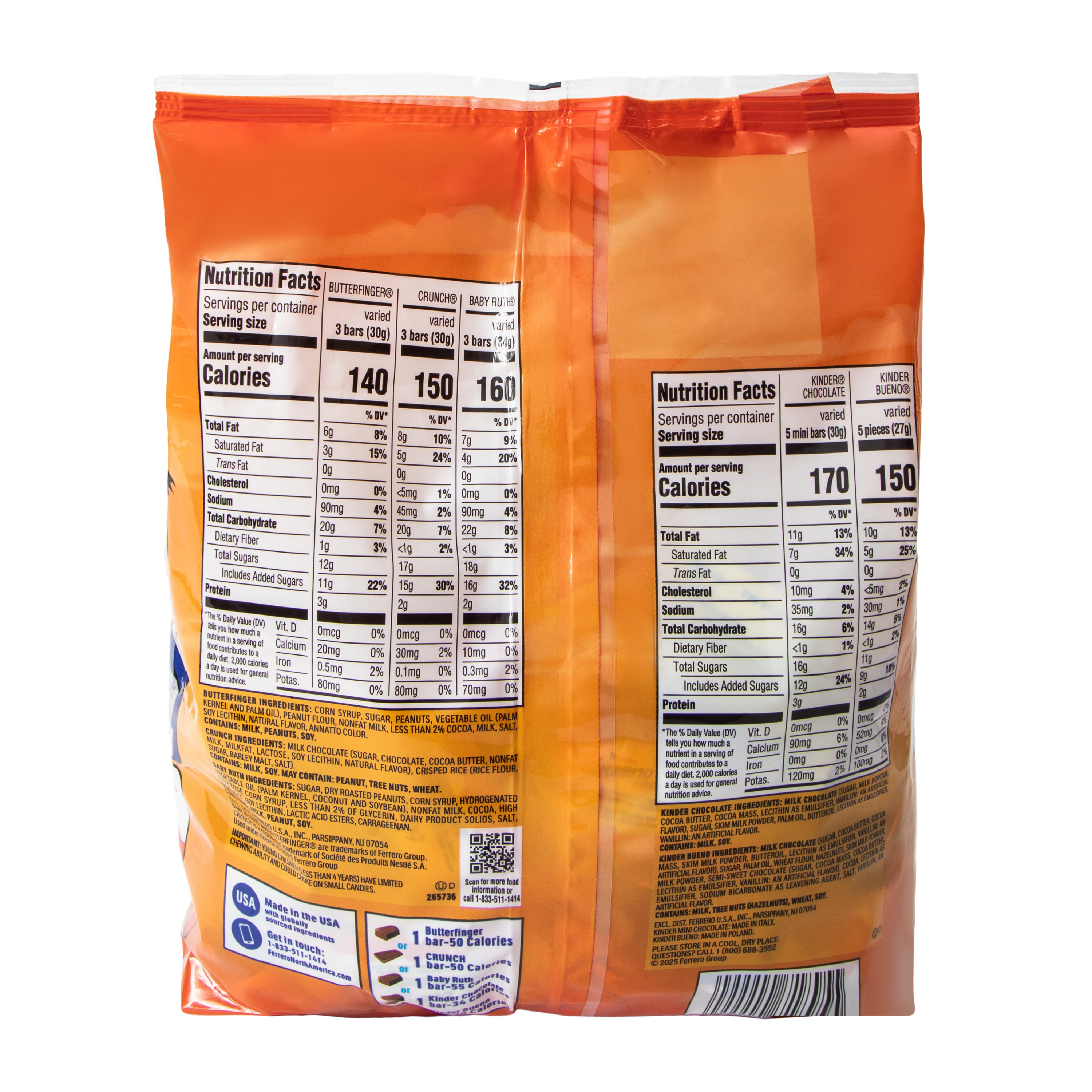 Halloween Assorted Candies 90-Pcs 25.9oz