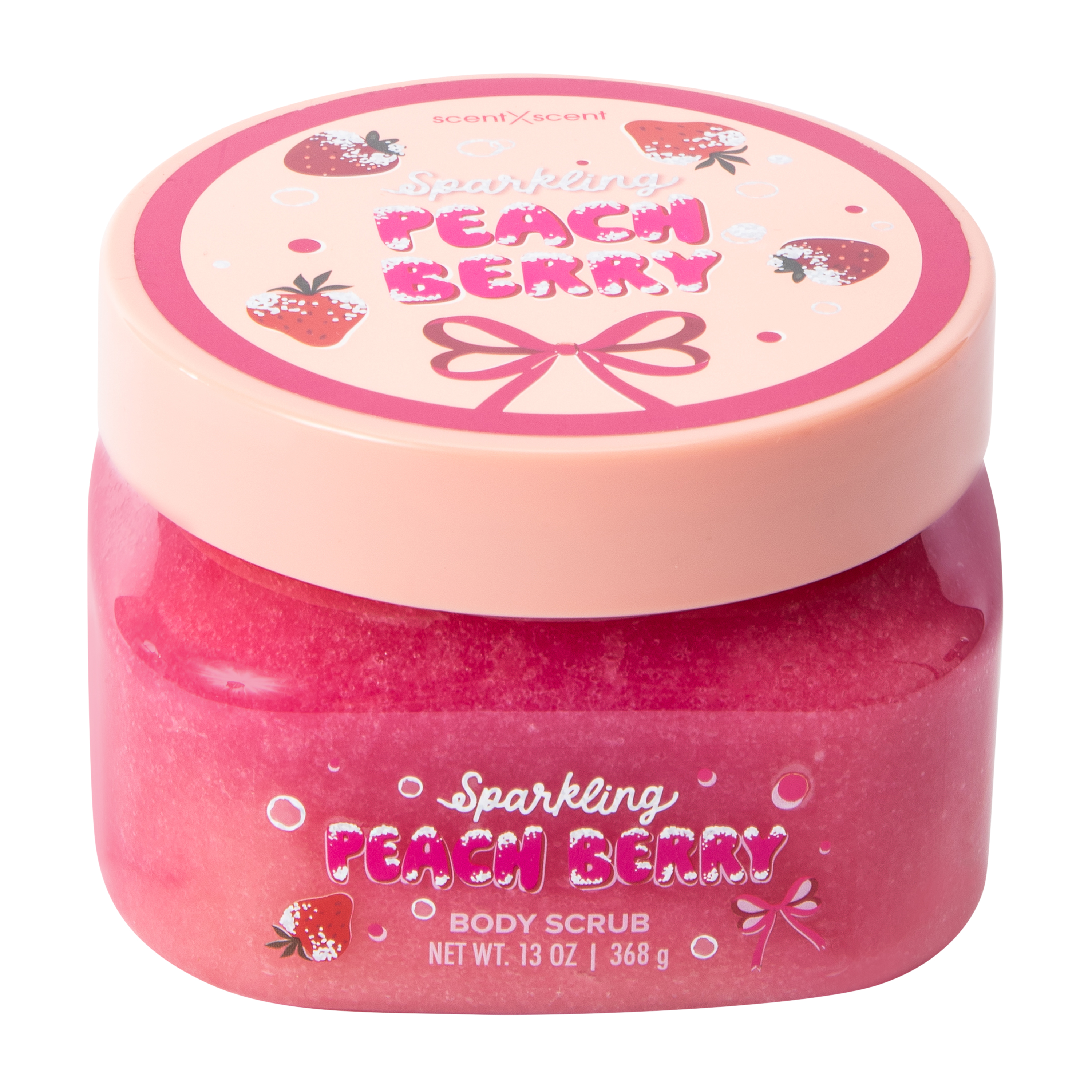 ScentXScent Sparkling Peach Berry Body Scrub 13oz