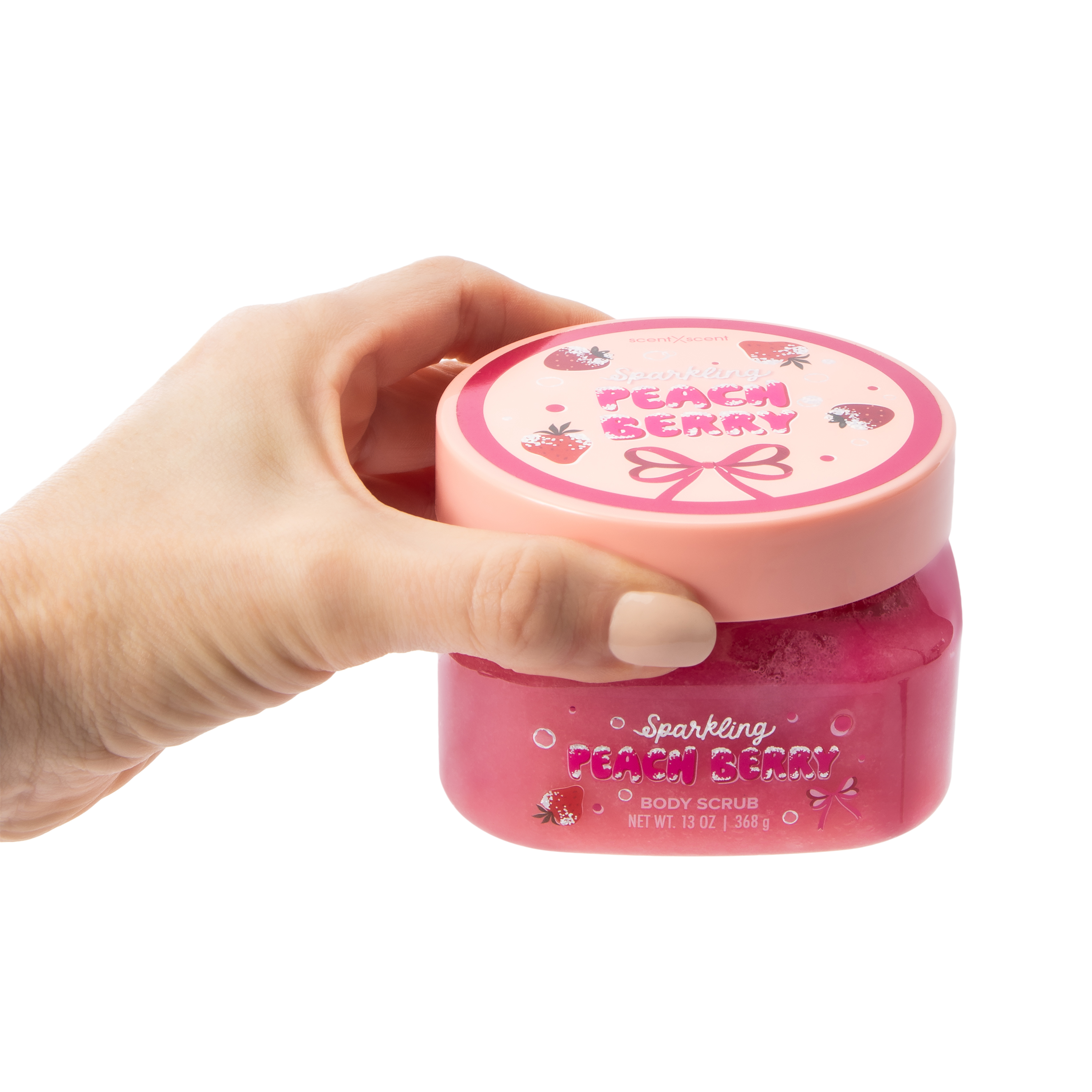 ScentXScent Sparkling Peach Berry Body Scrub 13oz