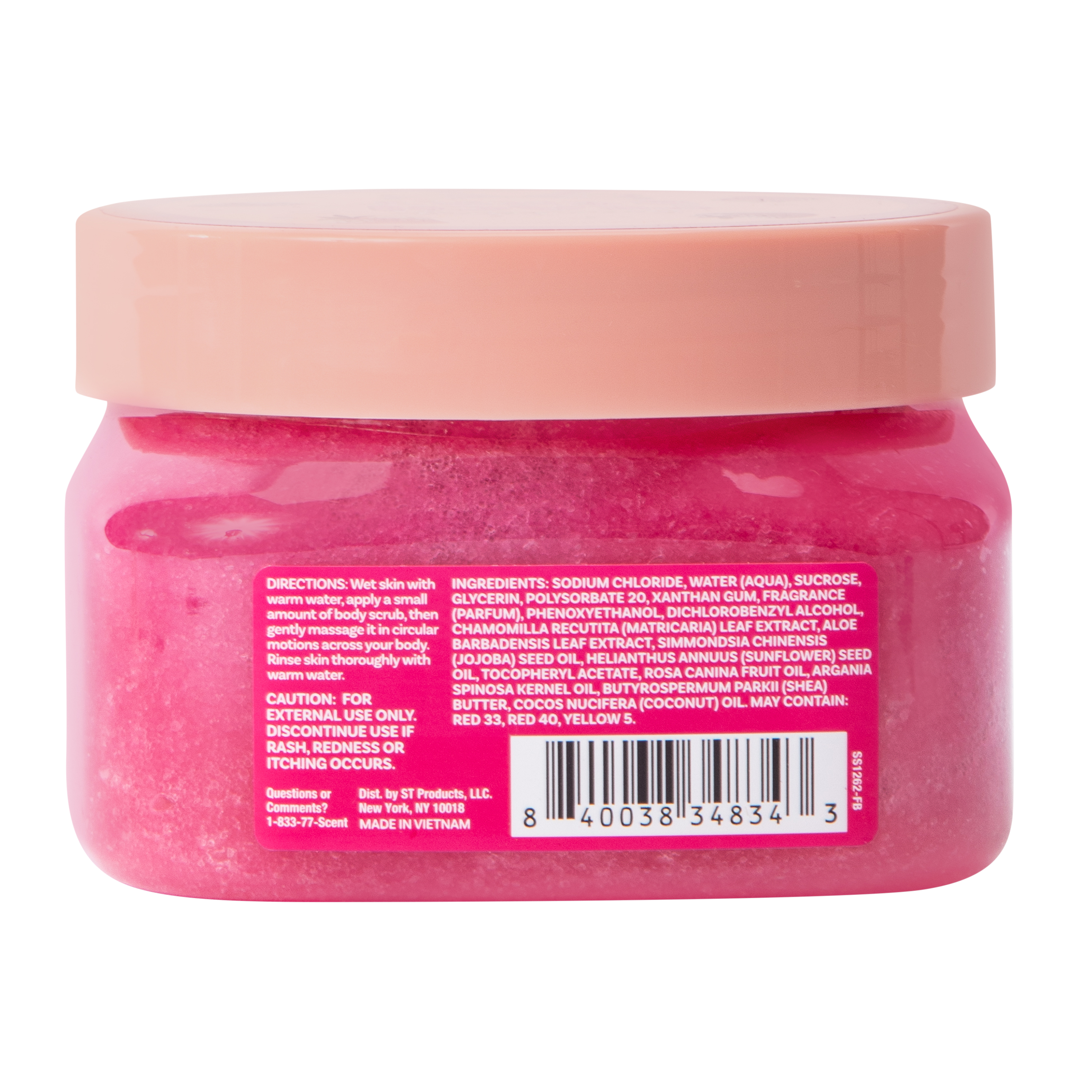 ScentXScent Sparkling Peach Berry Body Scrub 13oz