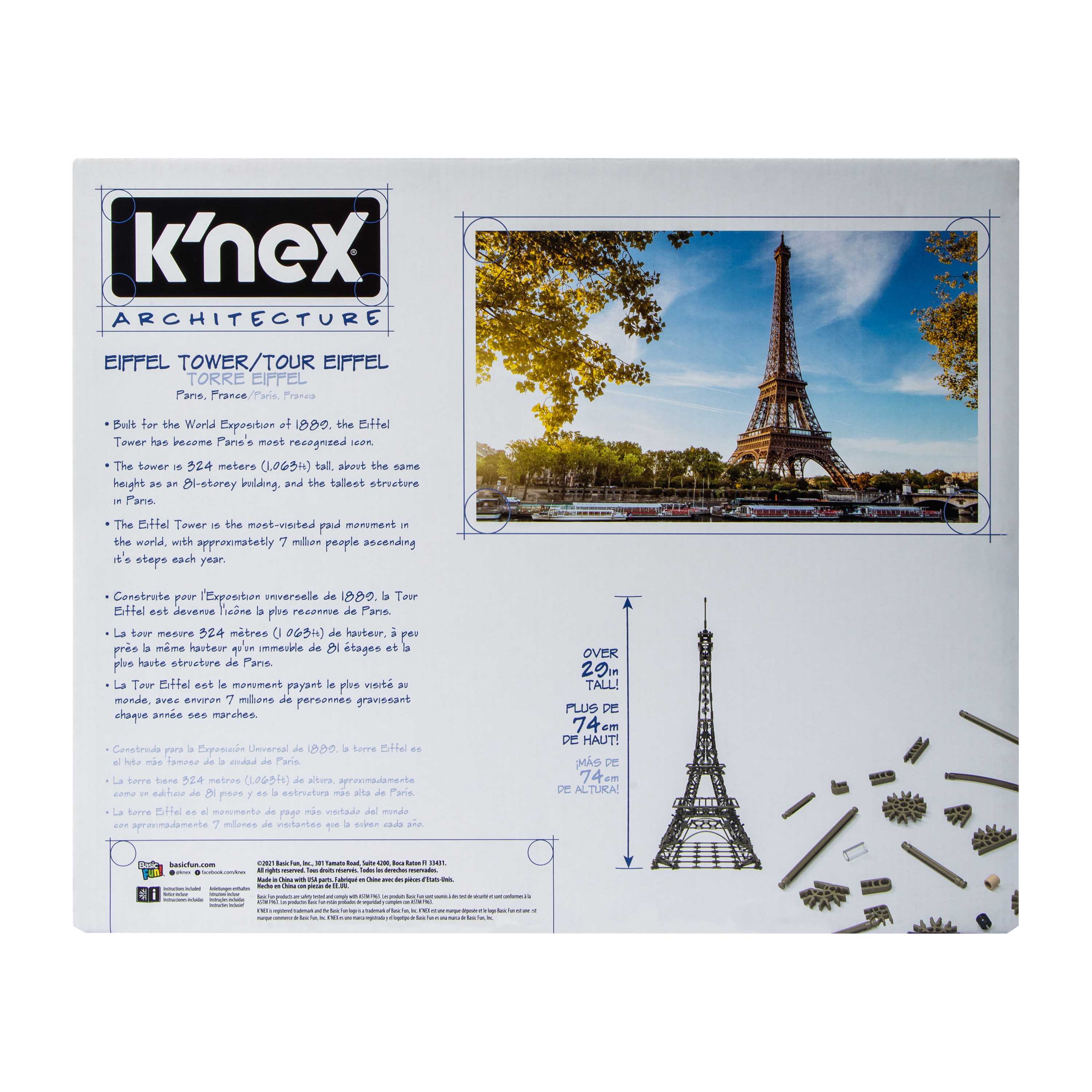 K'nex® Architecture Eiffel Tower Building Set 1462-Pieces