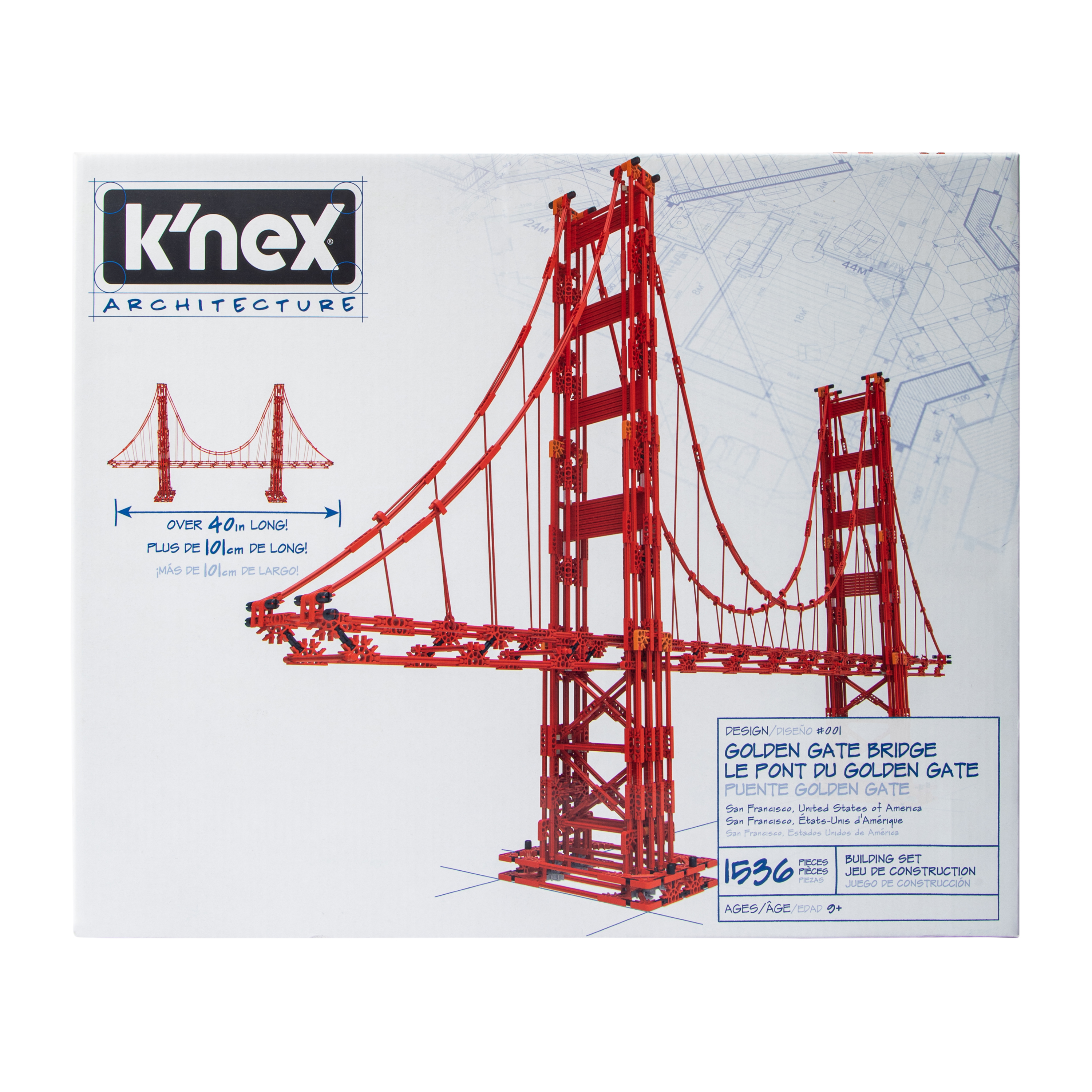 K'nex® Architecture Golden Gate Bridge Building Set 1536-Pieces