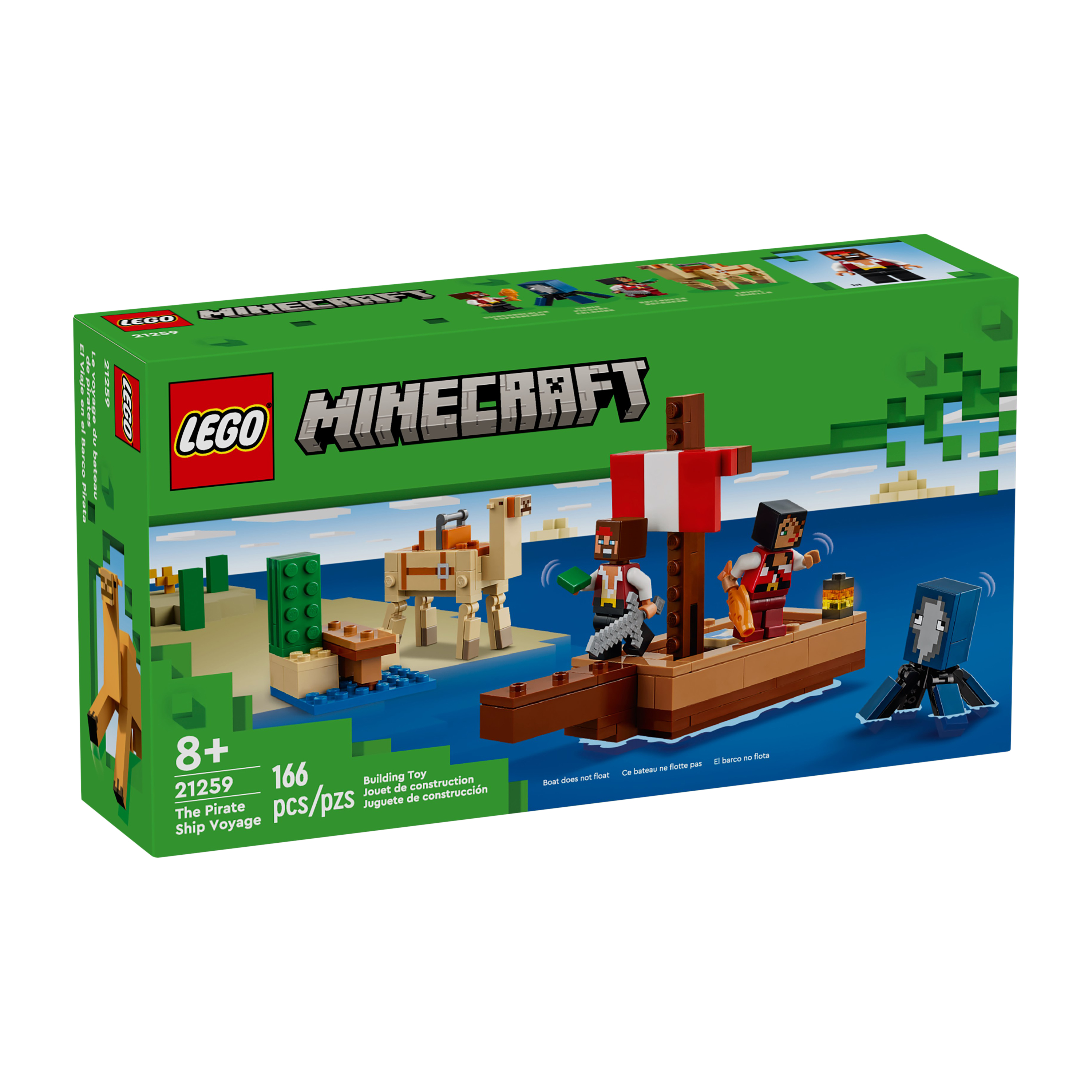 LEGO® Minecraft Pirate Ship Voyage Build Set