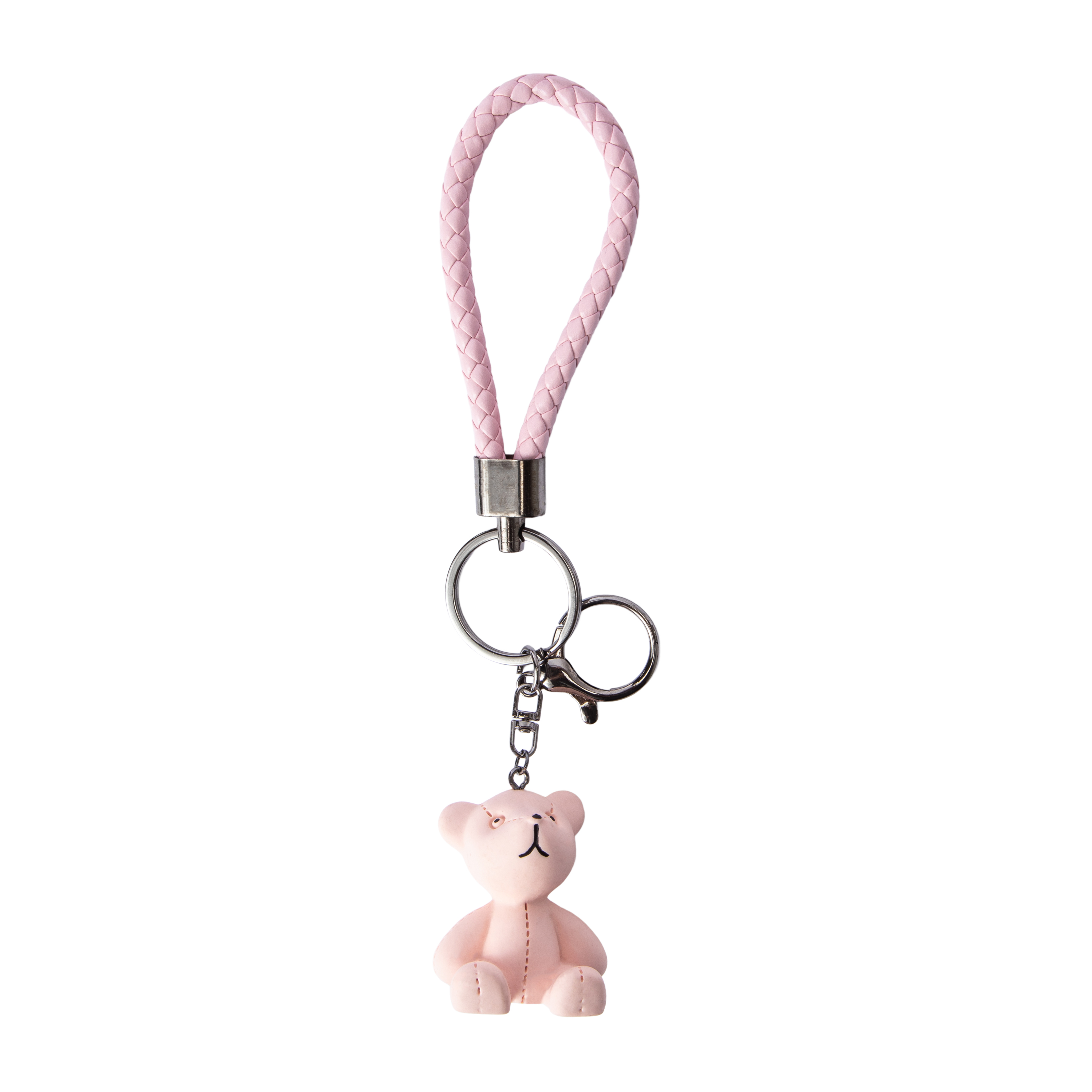 Charmed Pink Bear Charm Key Ring