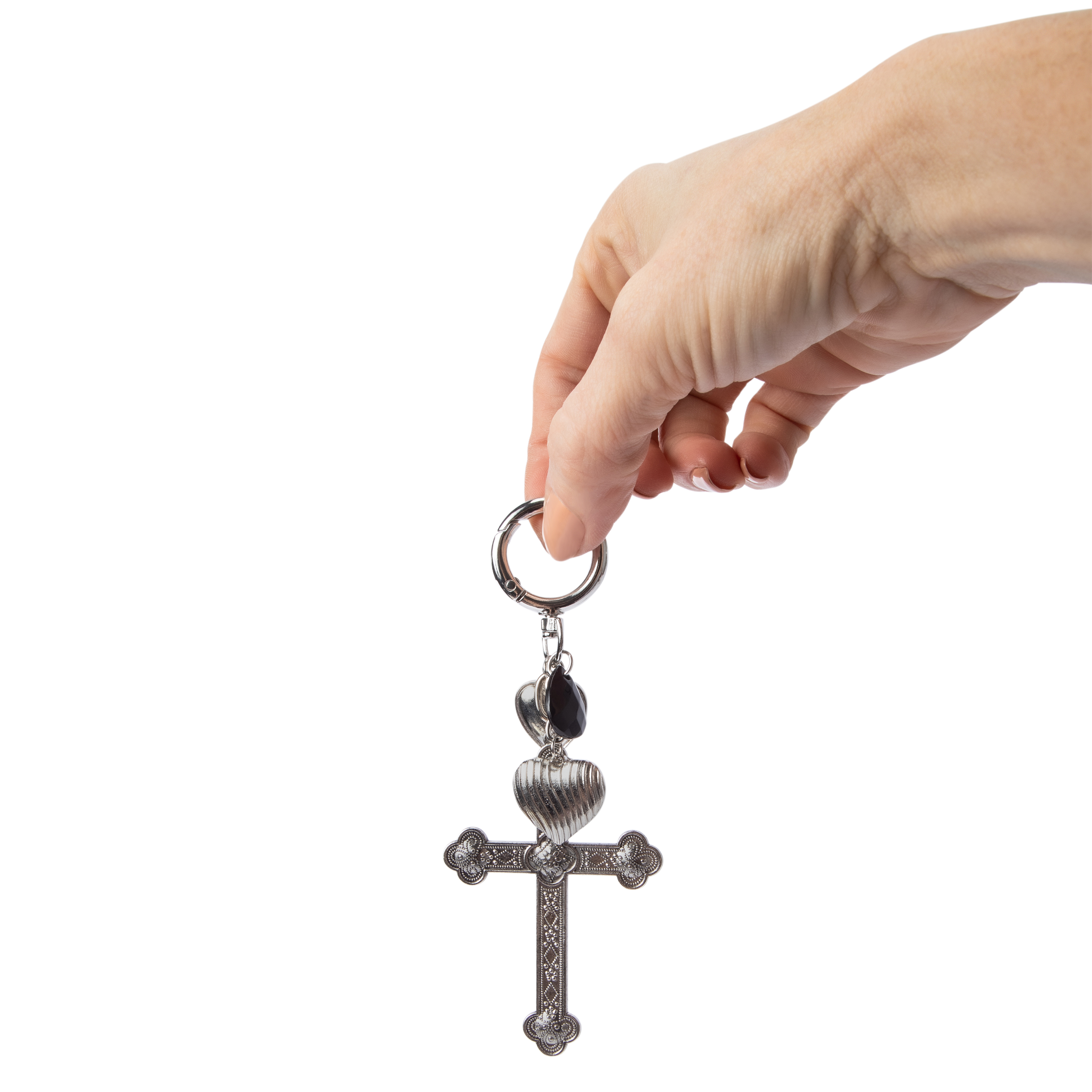 Charmed Cluster Heart Key Ring