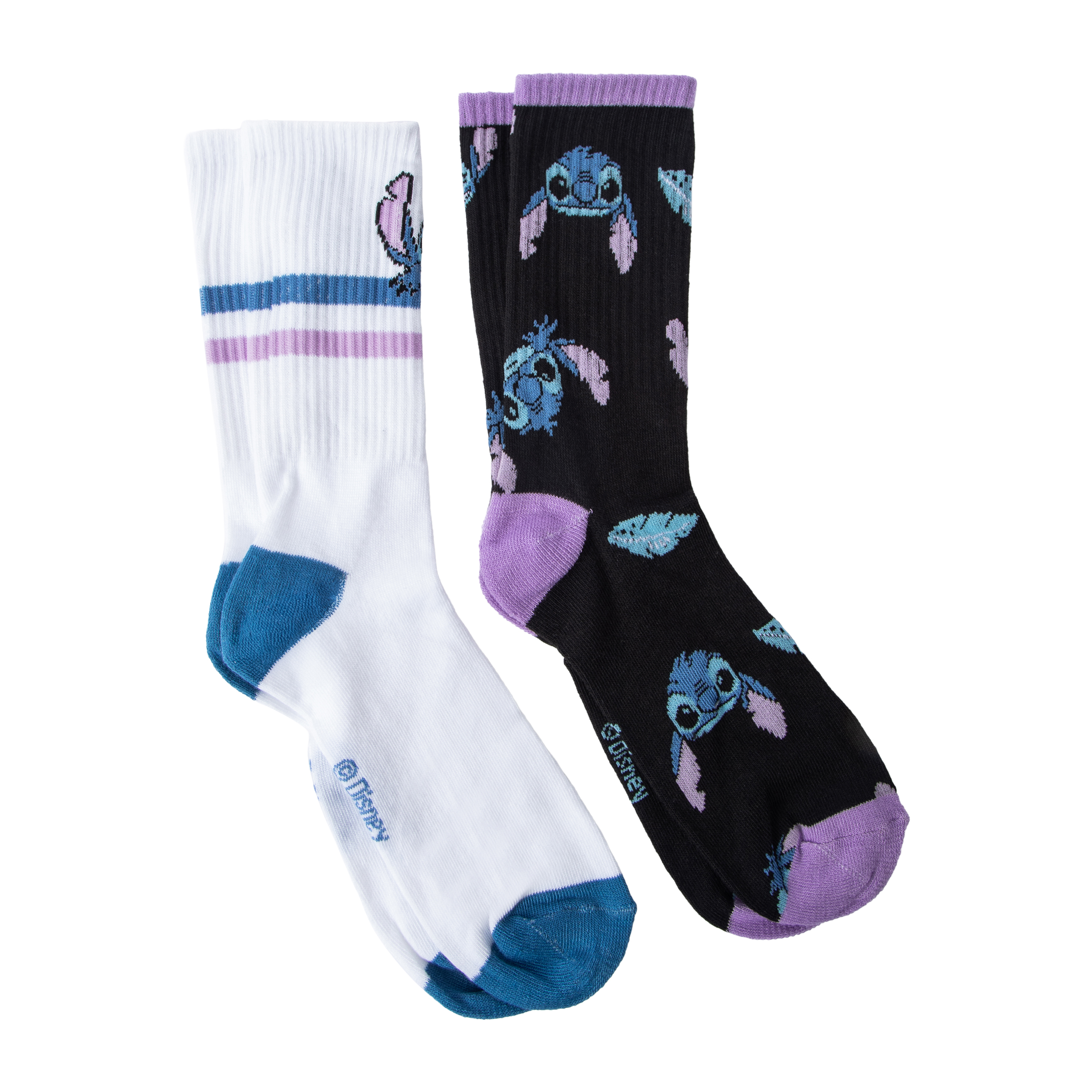 Juniors Disney Stitch Crew Socks 2-Pairs