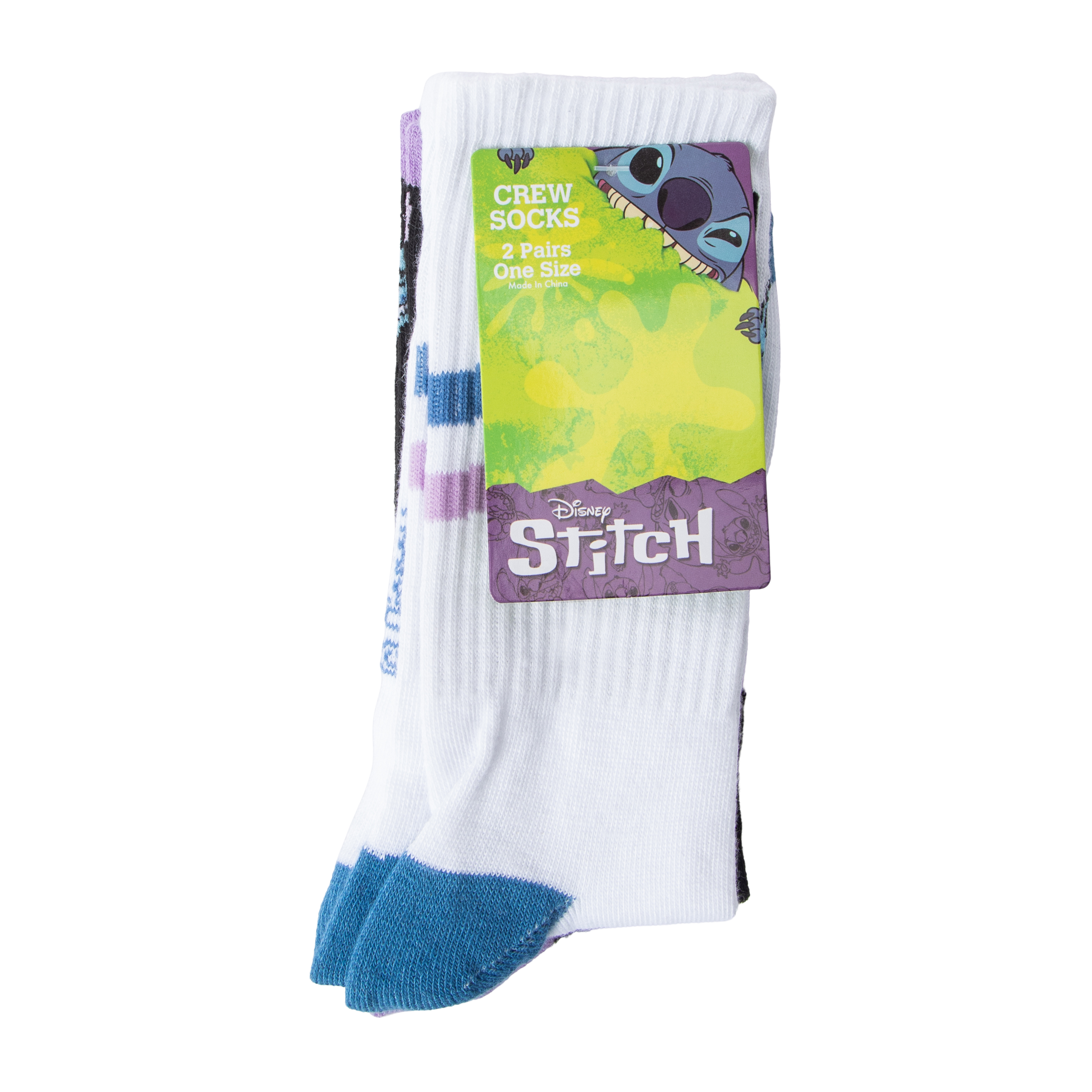 Juniors Disney Stitch Crew Socks 2-Pairs