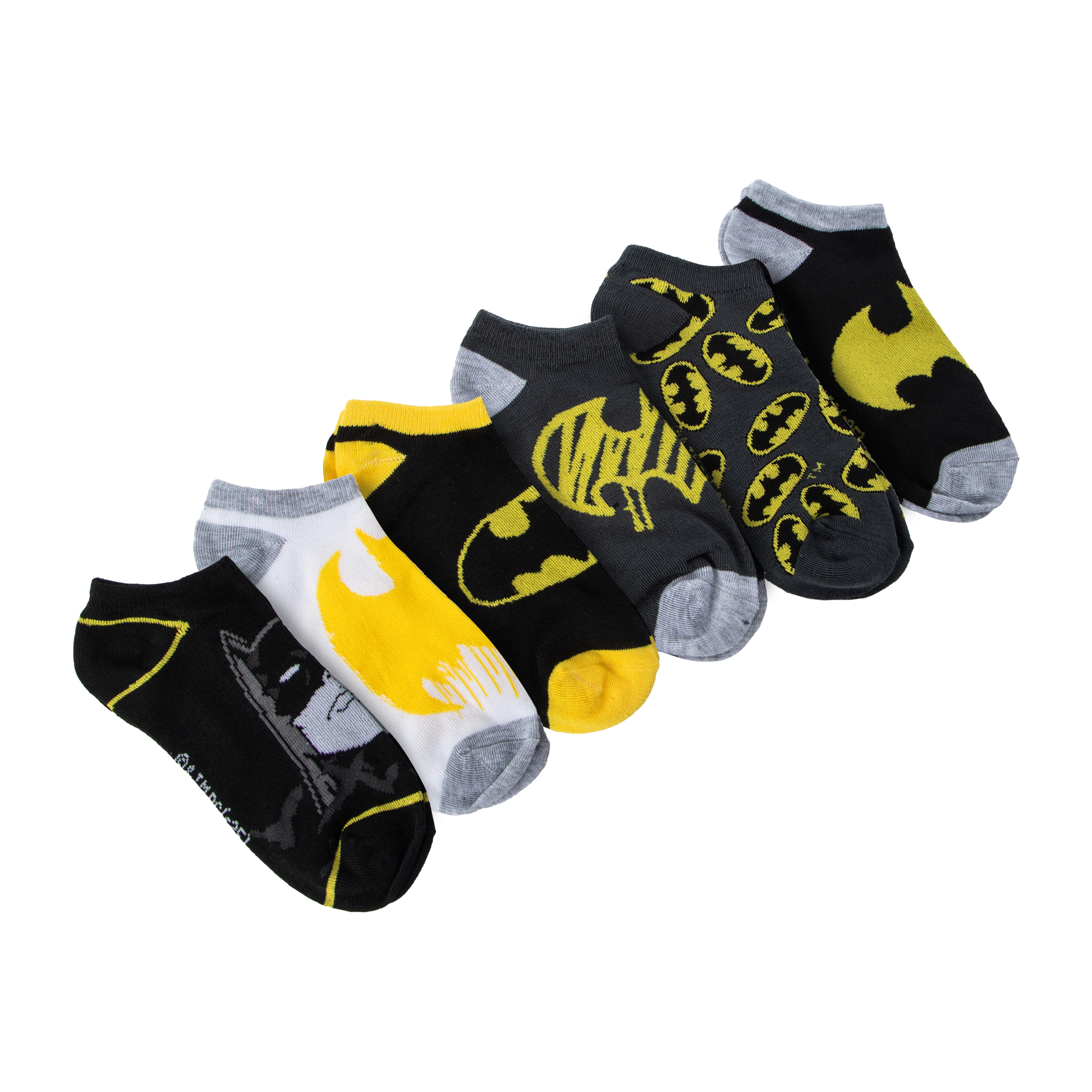 Young Mens DC Batman No-Shows 6-Pairs