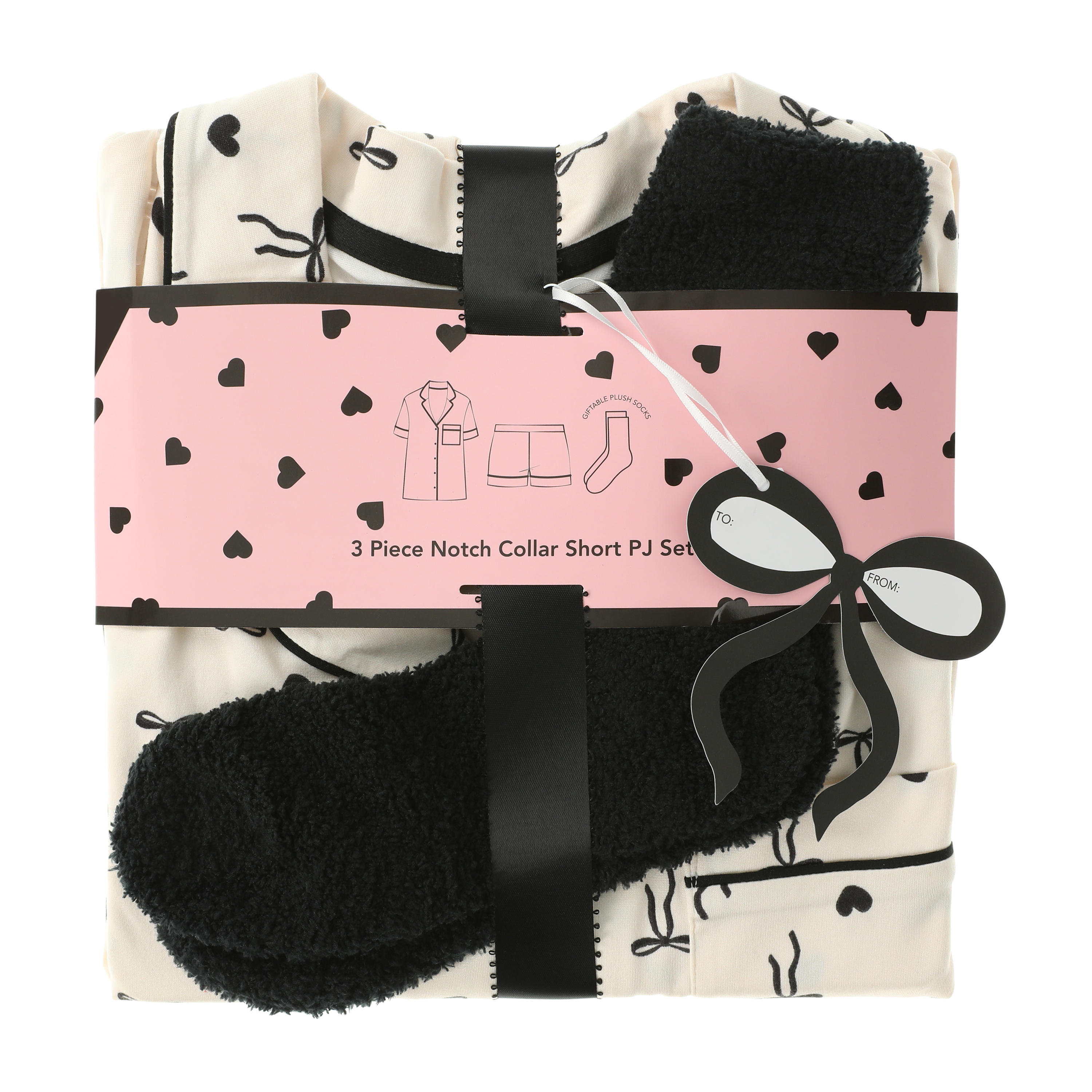 Juniors Notch Collar PJ Short Set 3-Pack