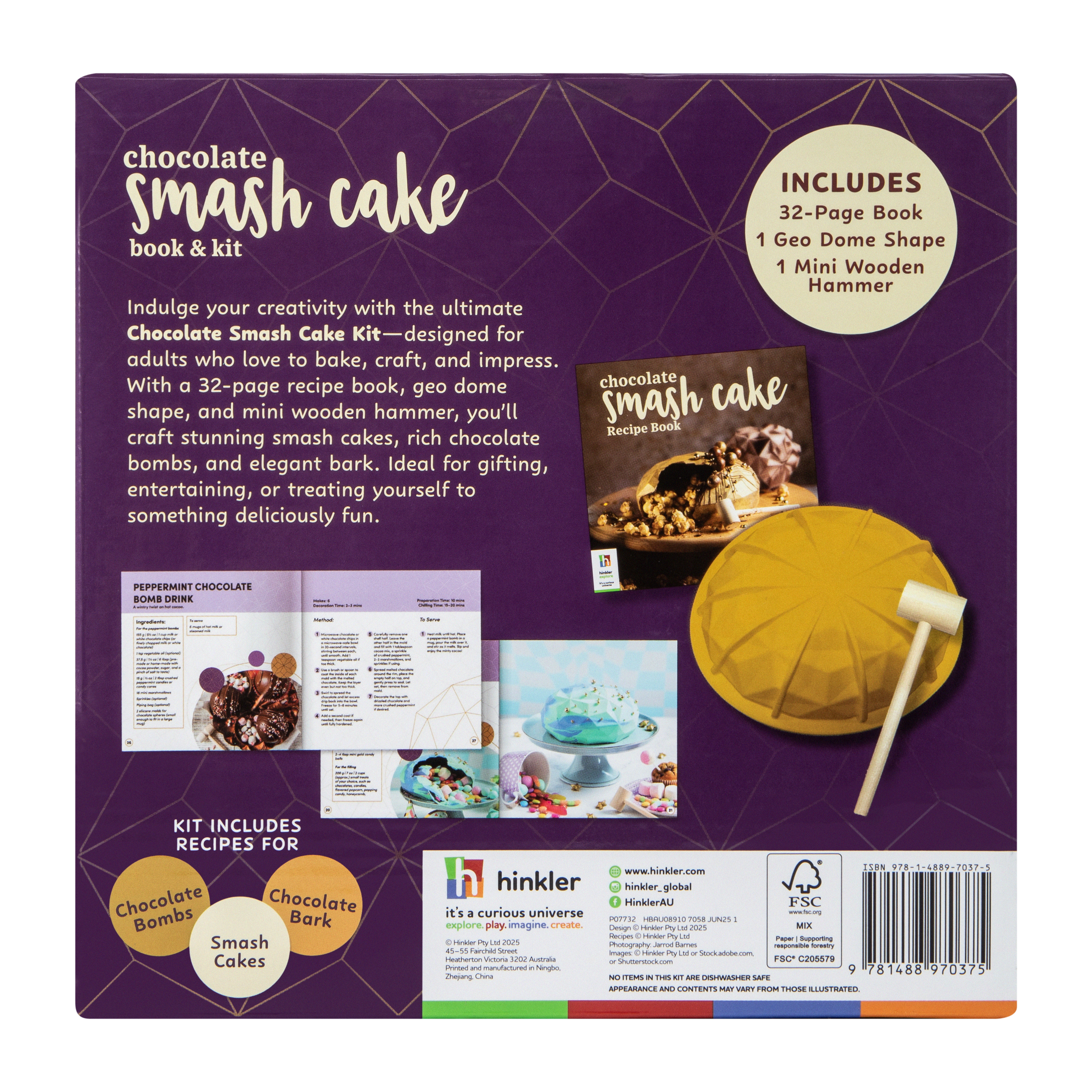 Chocolate Smash Cake Book & Kit