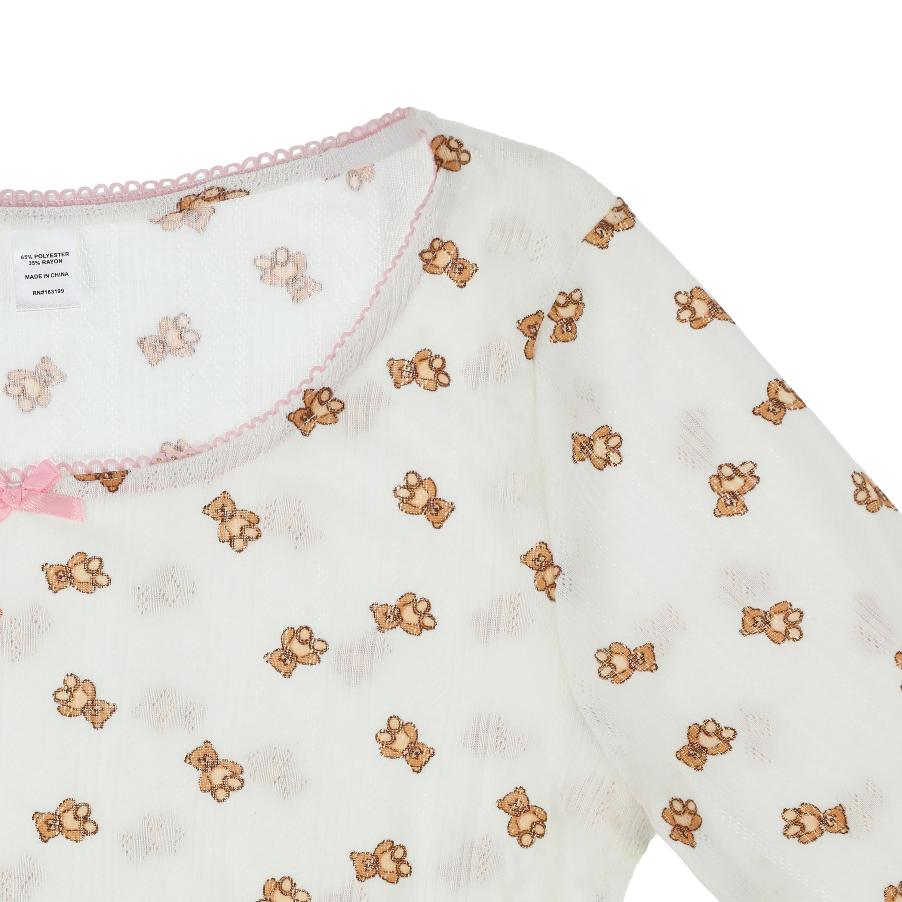 Juniors 3-Piece Pointelle Pajama Set