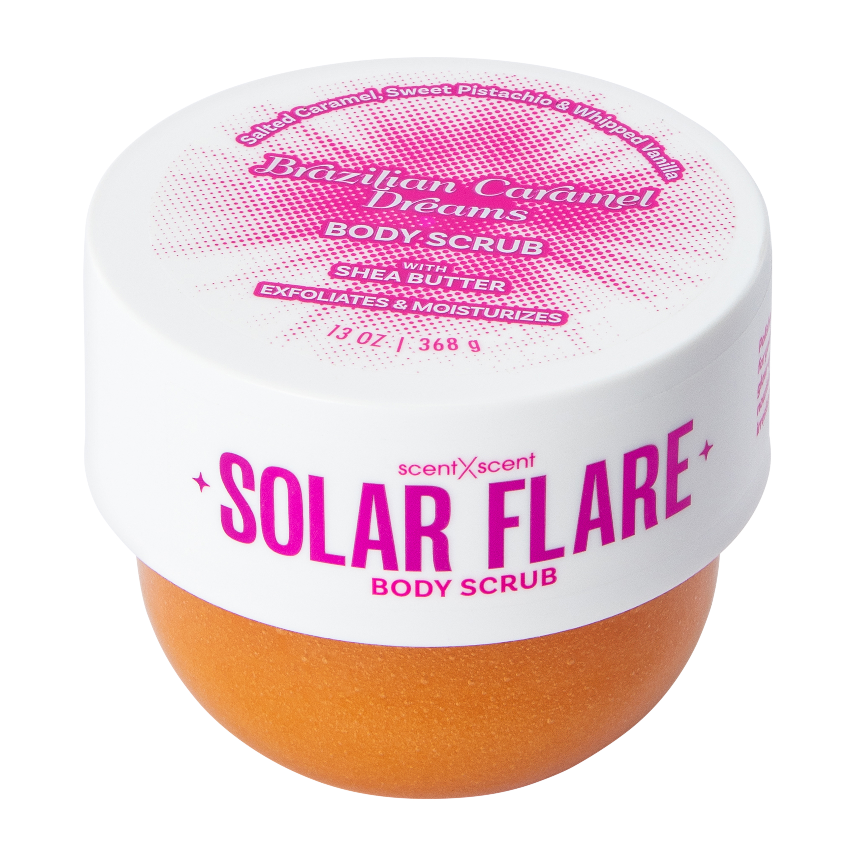ScentXScent Solar Flare Brazilian Caramel Dreams Body Scrub 13oz