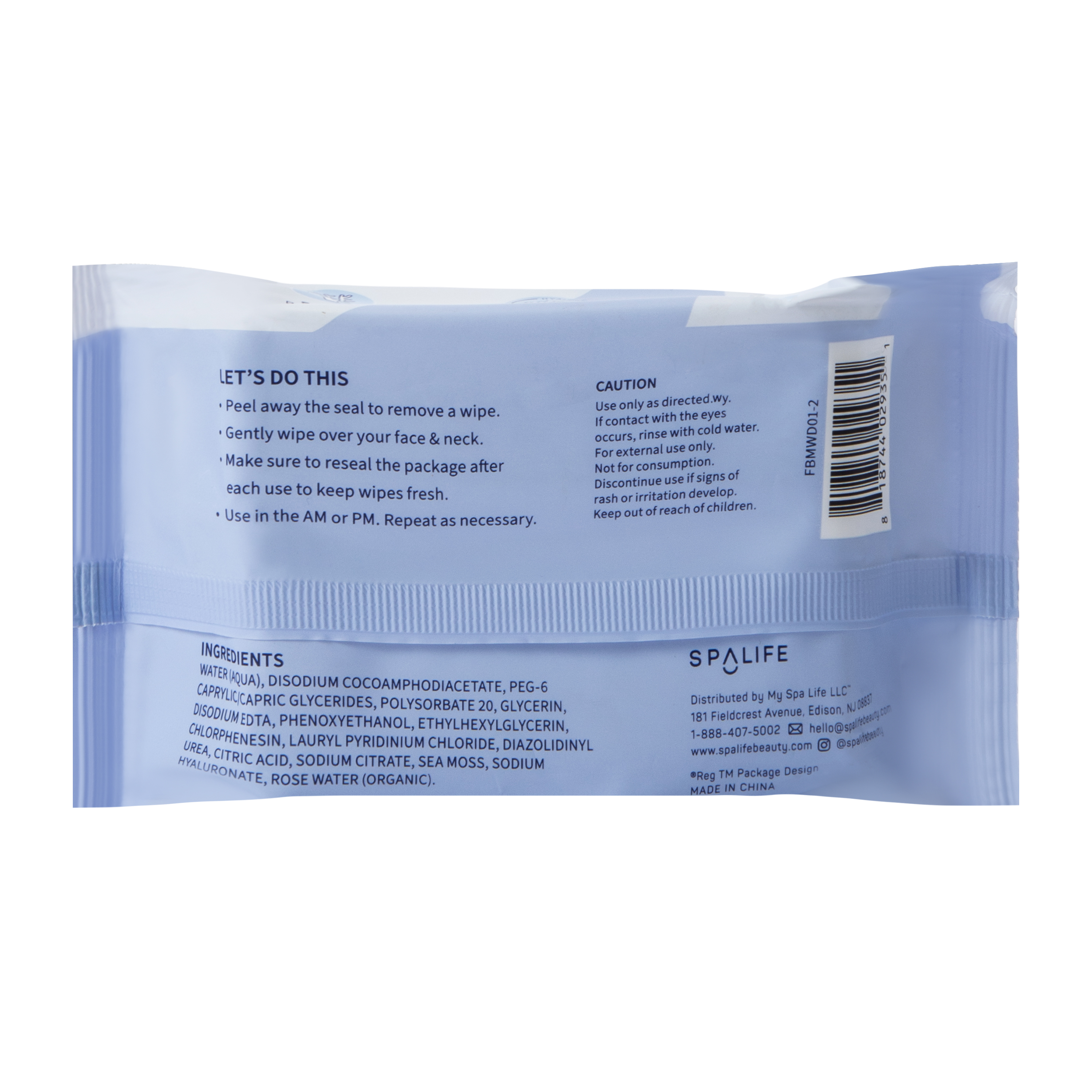 Spalife Cloud Cleanse Makeup Remover Wipes 30-Count 6.7oz
