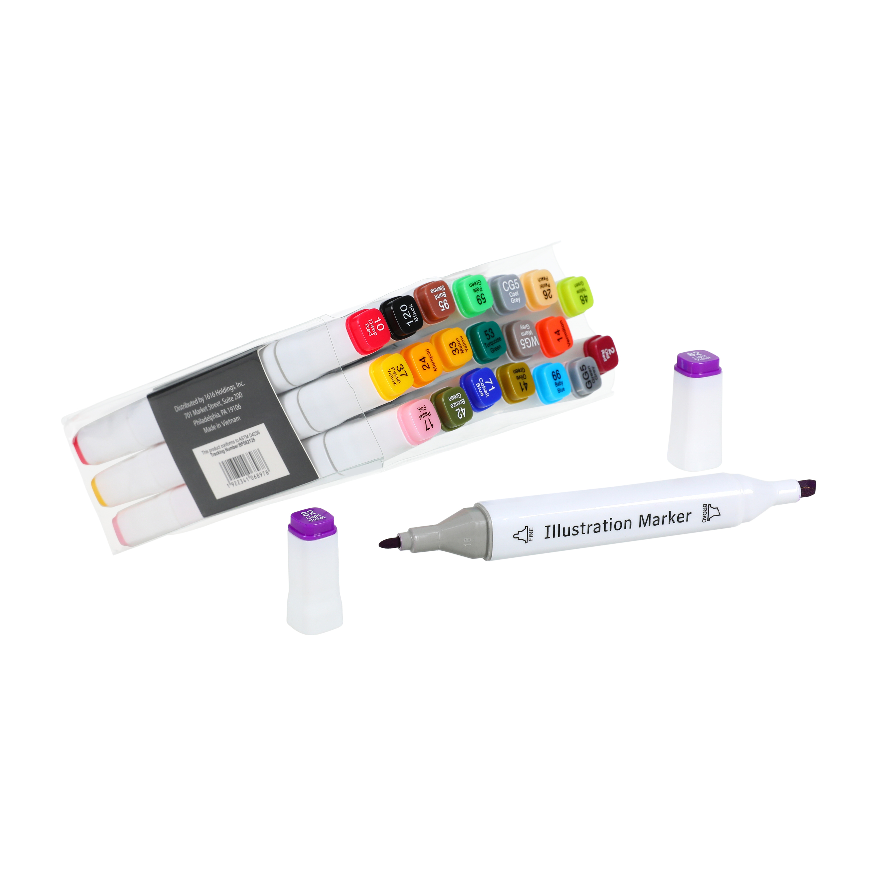 Double-Sided Illustration Markers 21-Pack