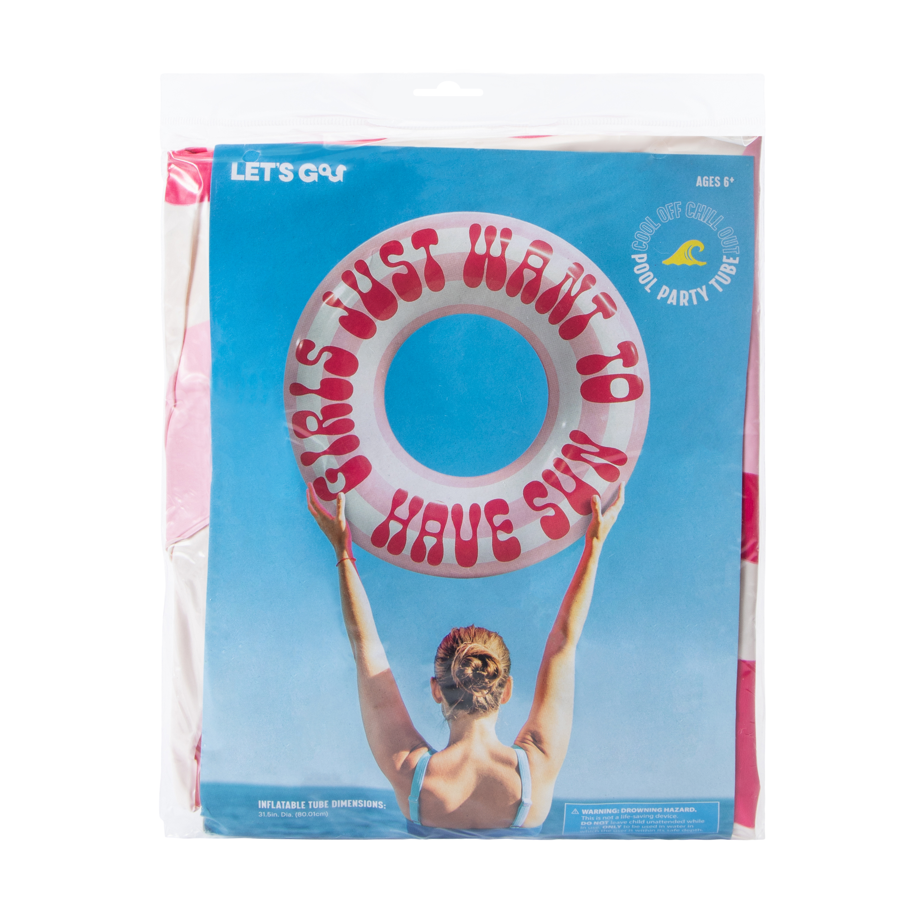 Printed Pool Party Tube 35in