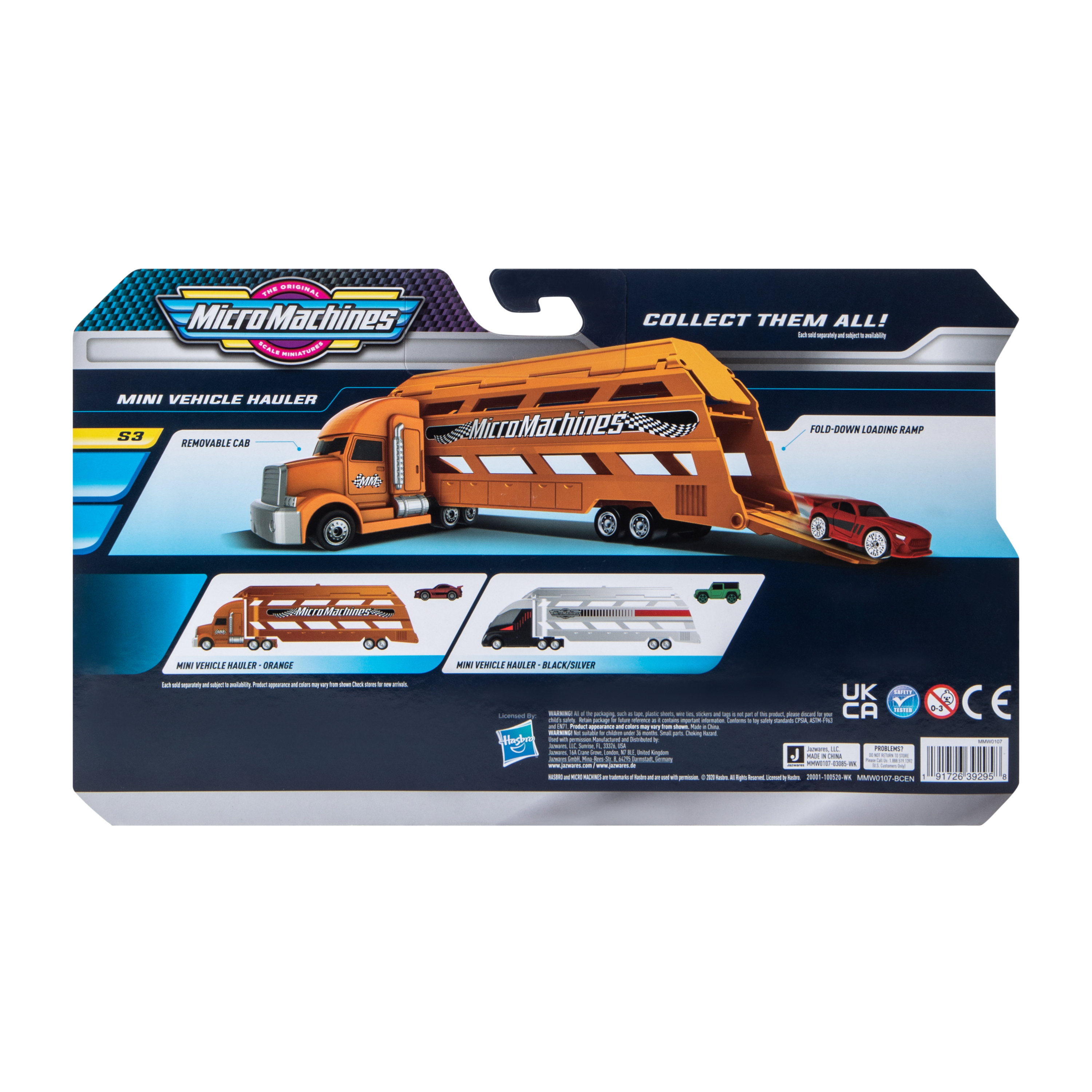 Micro Machines Mini Trasportatore Blue Hauler Con Veicolo Esclusivo - Giocattolo Per Bambini 4+