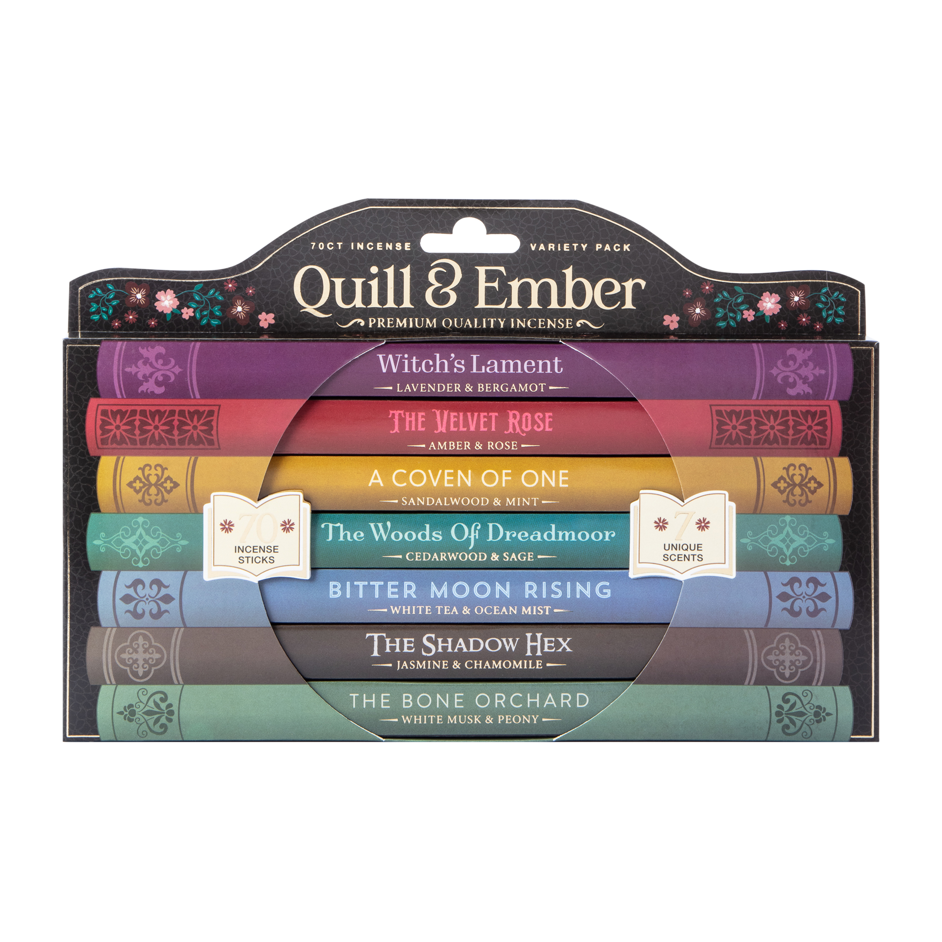 Quill & Ember Premium Quality Incense 70- Variety Pack