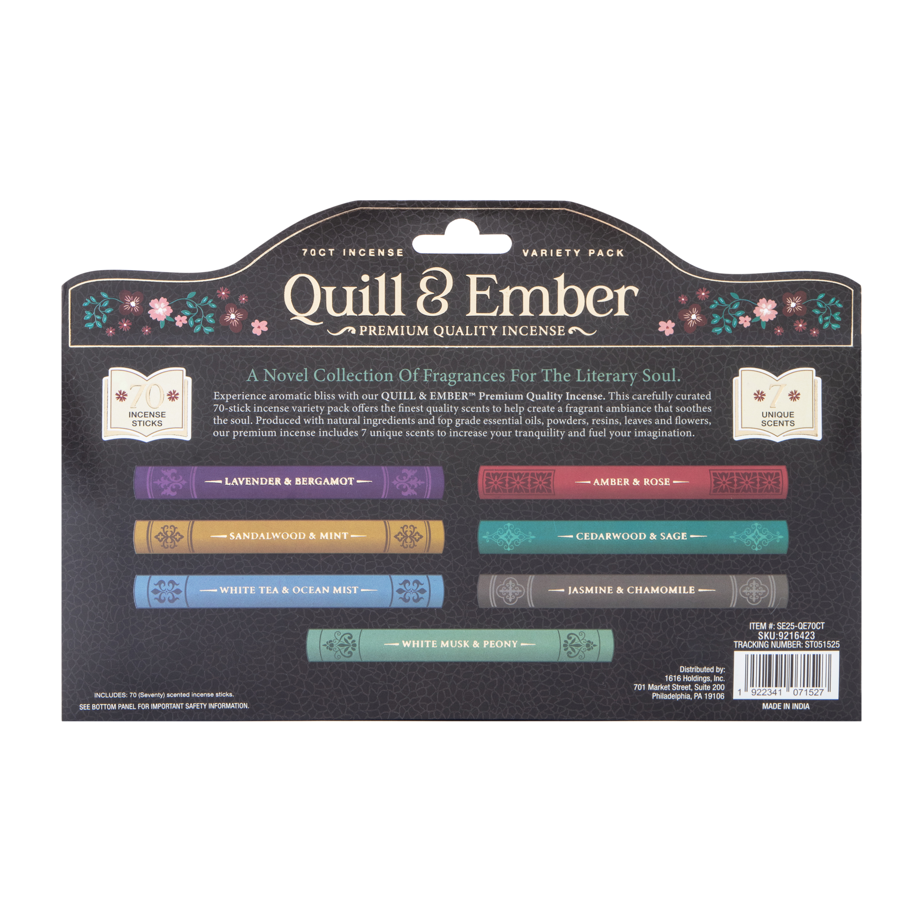 Quill & Ember Premium Quality Incense 70- Variety Pack