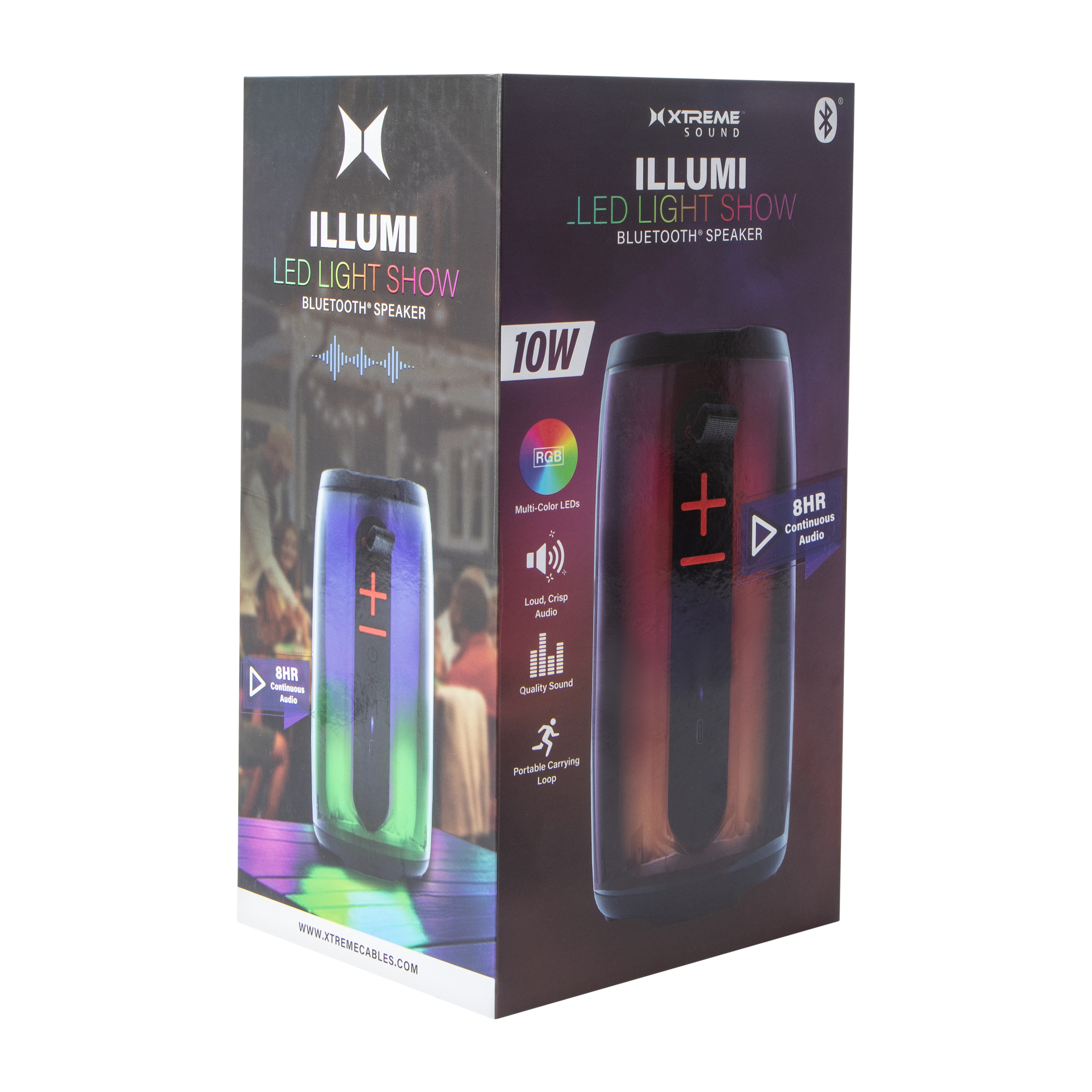 Xtreme Sound™ Illumi LED Light Show Bluetooth® Speaker 10W